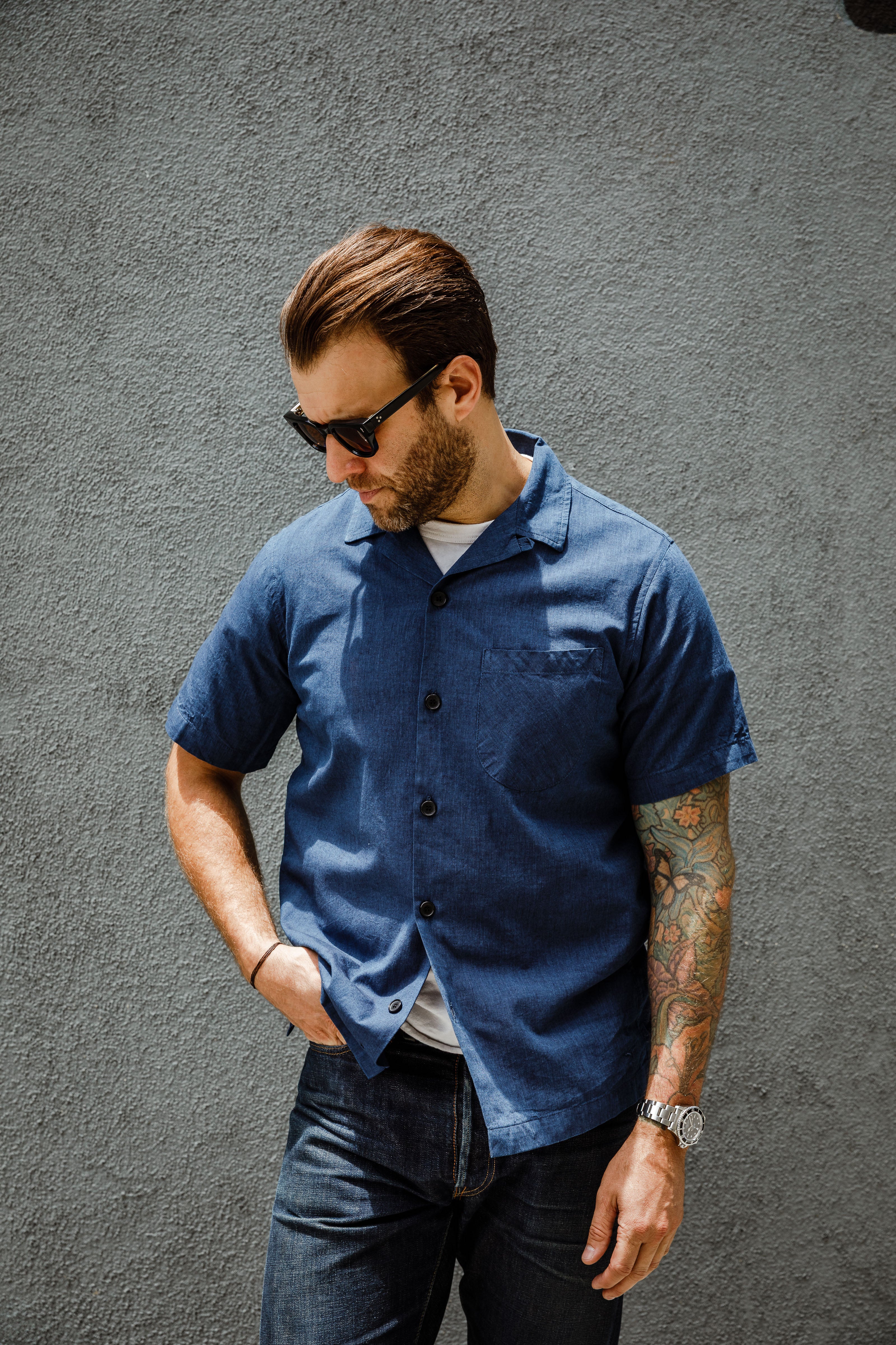 Benzak Denim Developers - Holiday Shirt - 5 oz. Double Indigo Chambray