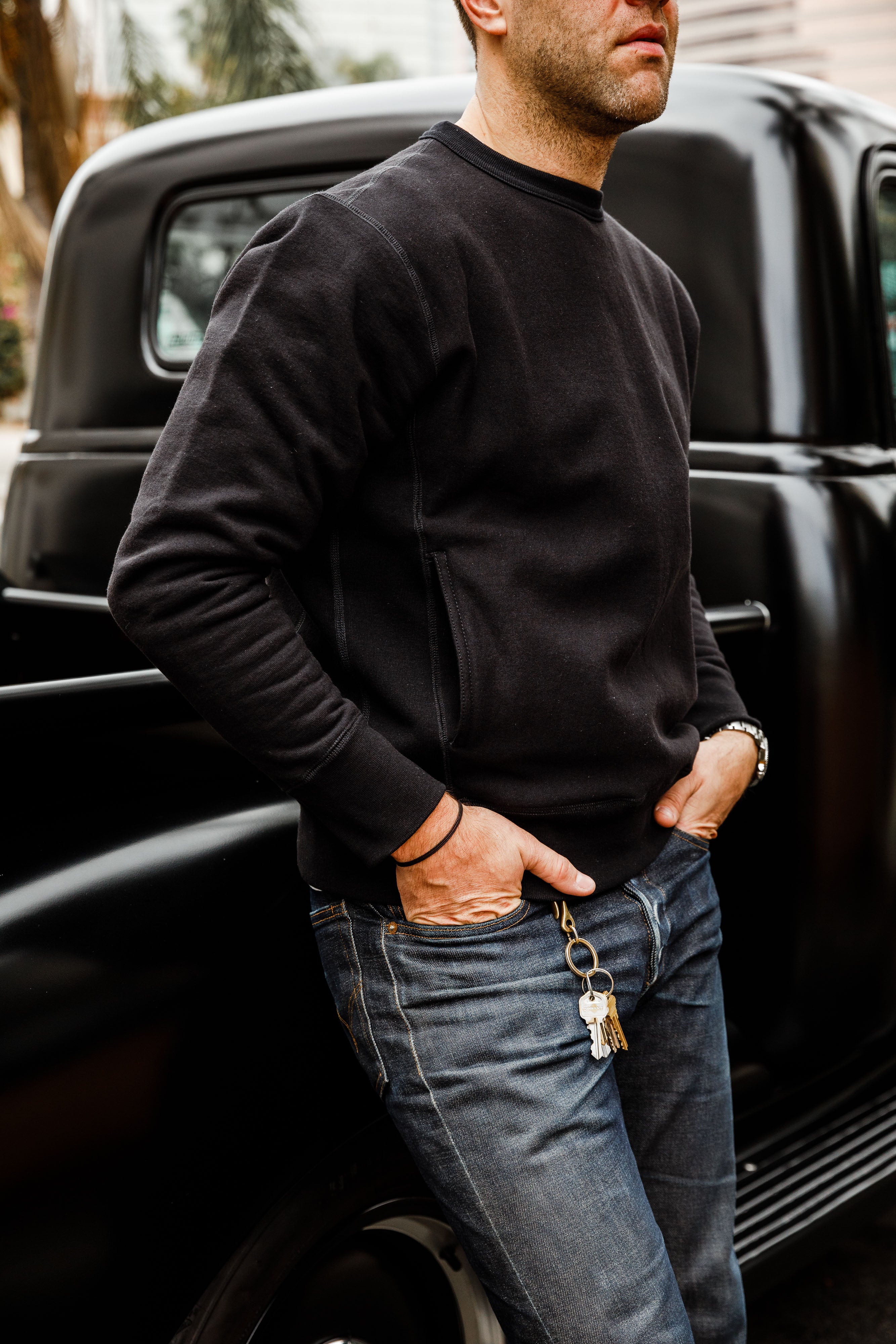 3sixteen - Heavyweight Crewneck - Black