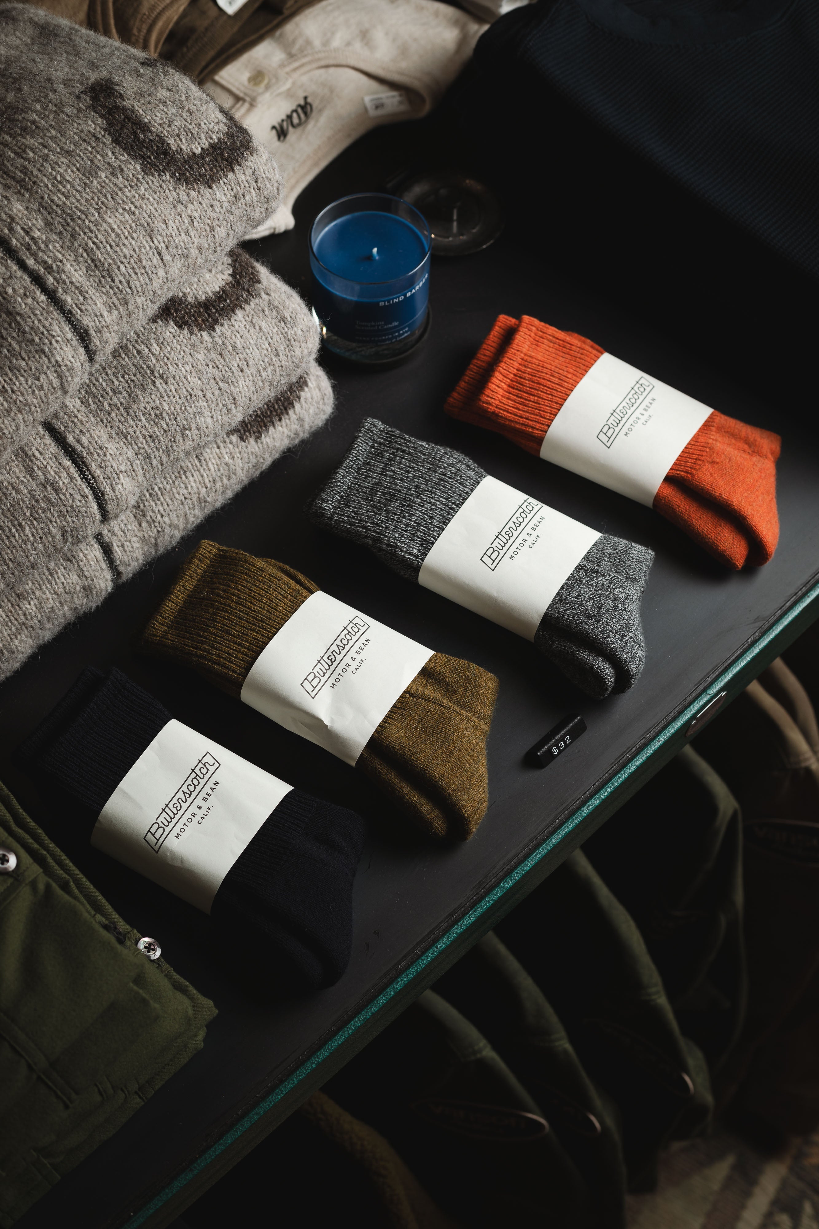 ButterScotch - Japanese Wool Socks - Dark Navy