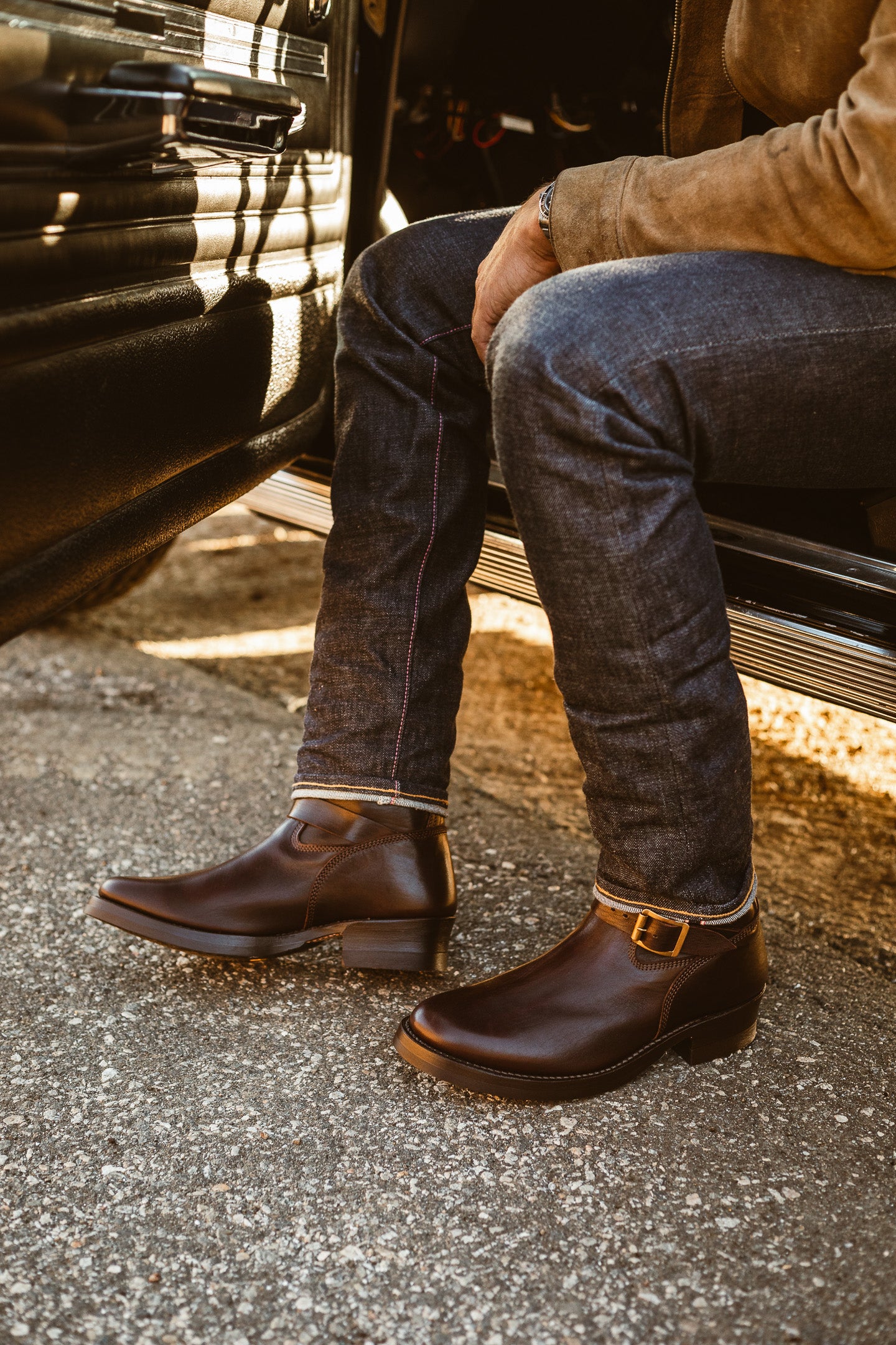 Addict Clothes - Horsehide Engineer Boot - Brown