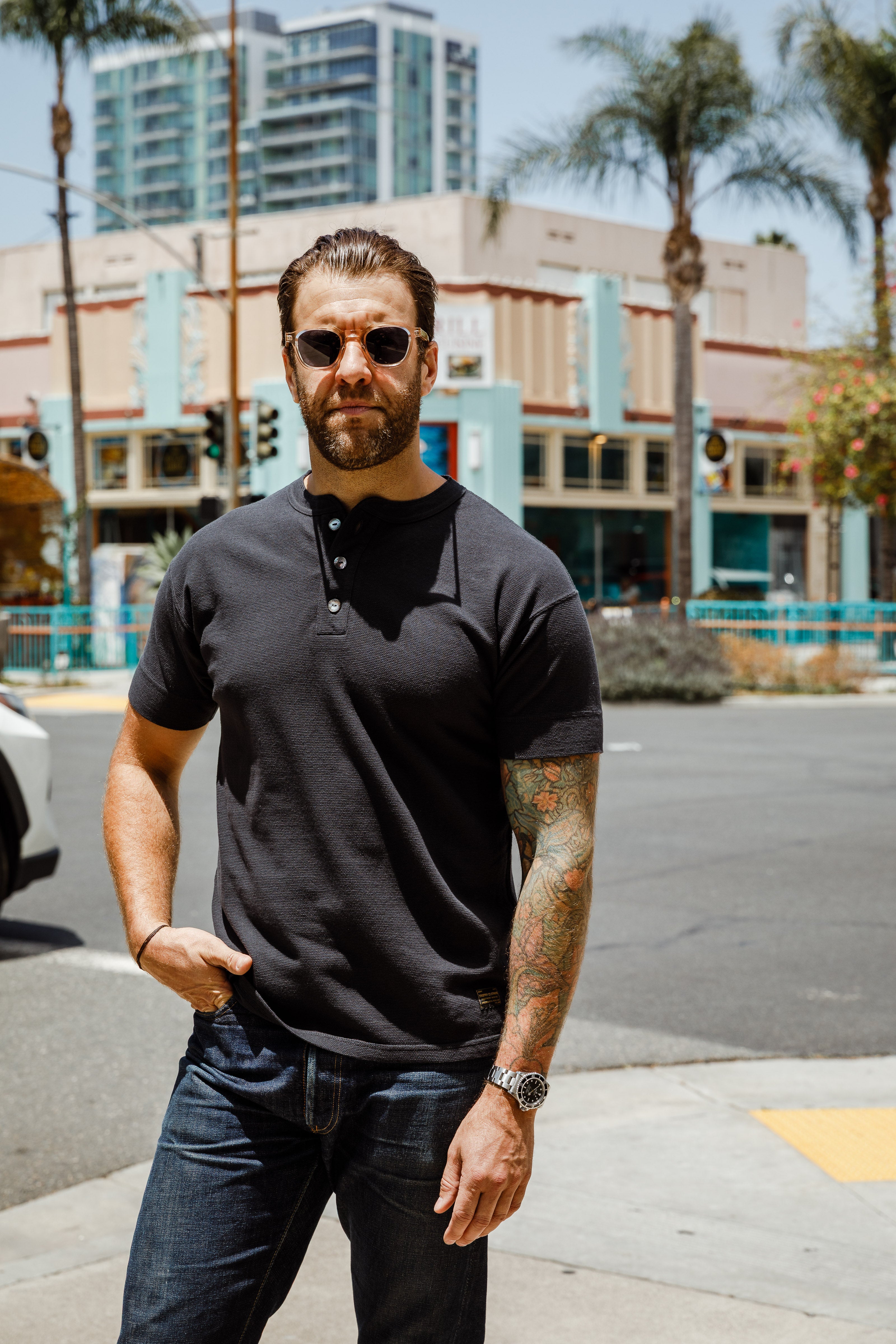 Trophy Clothing - Utility Mil S/S Henley - Charcoal