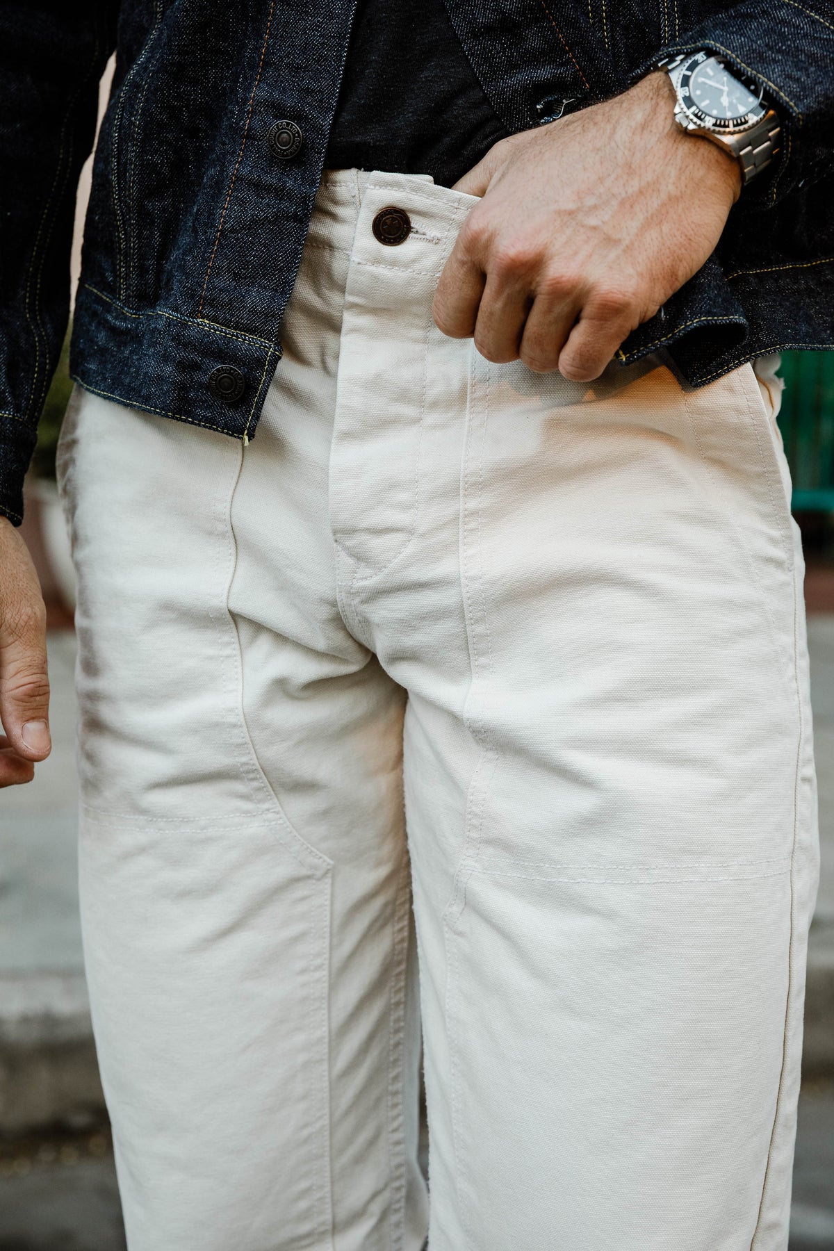 imogene + willie - Hencye Double Knee Pant - Natural
