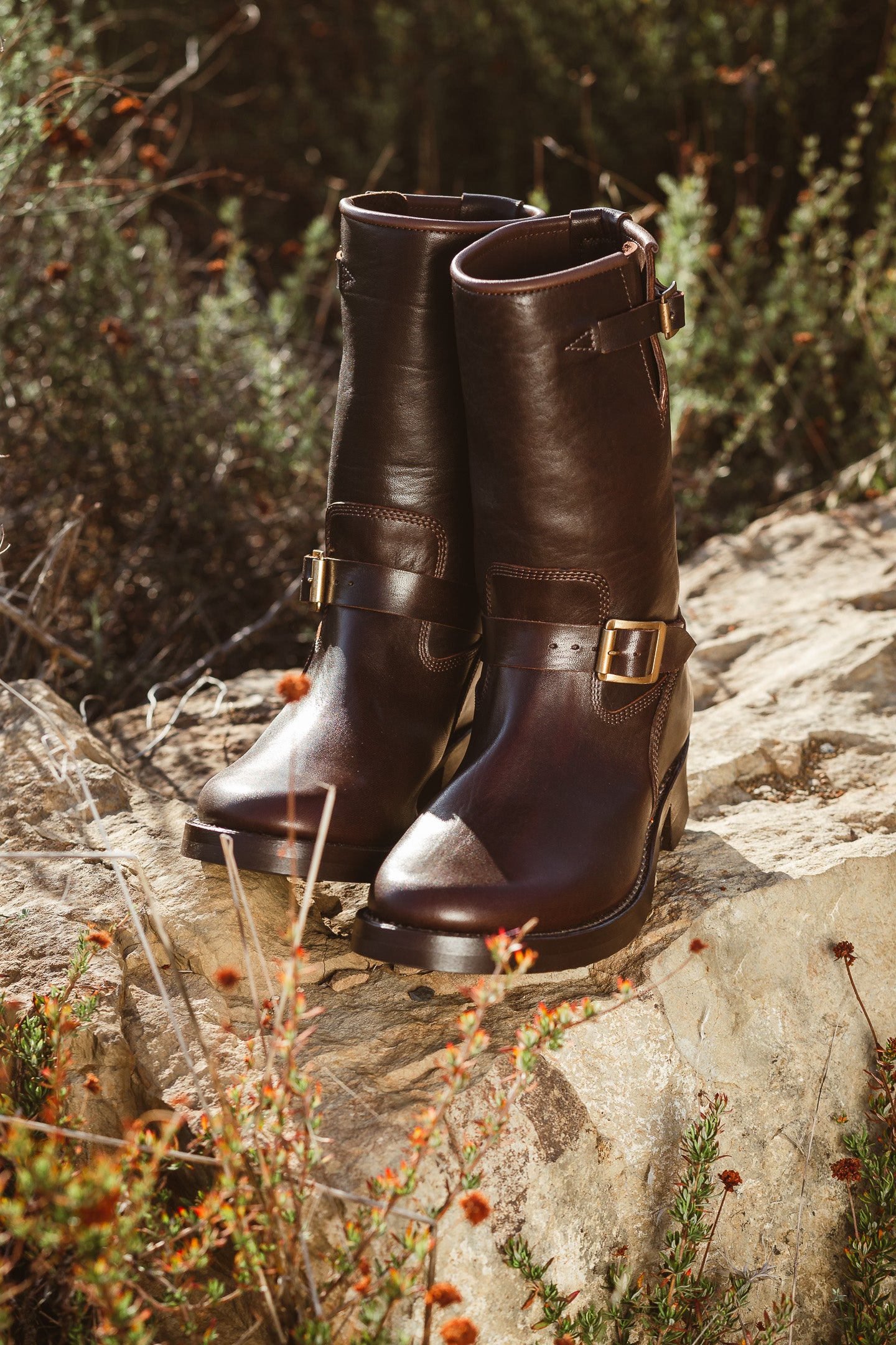 Addict Clothes - Horsehide Engineer Boot - Brown