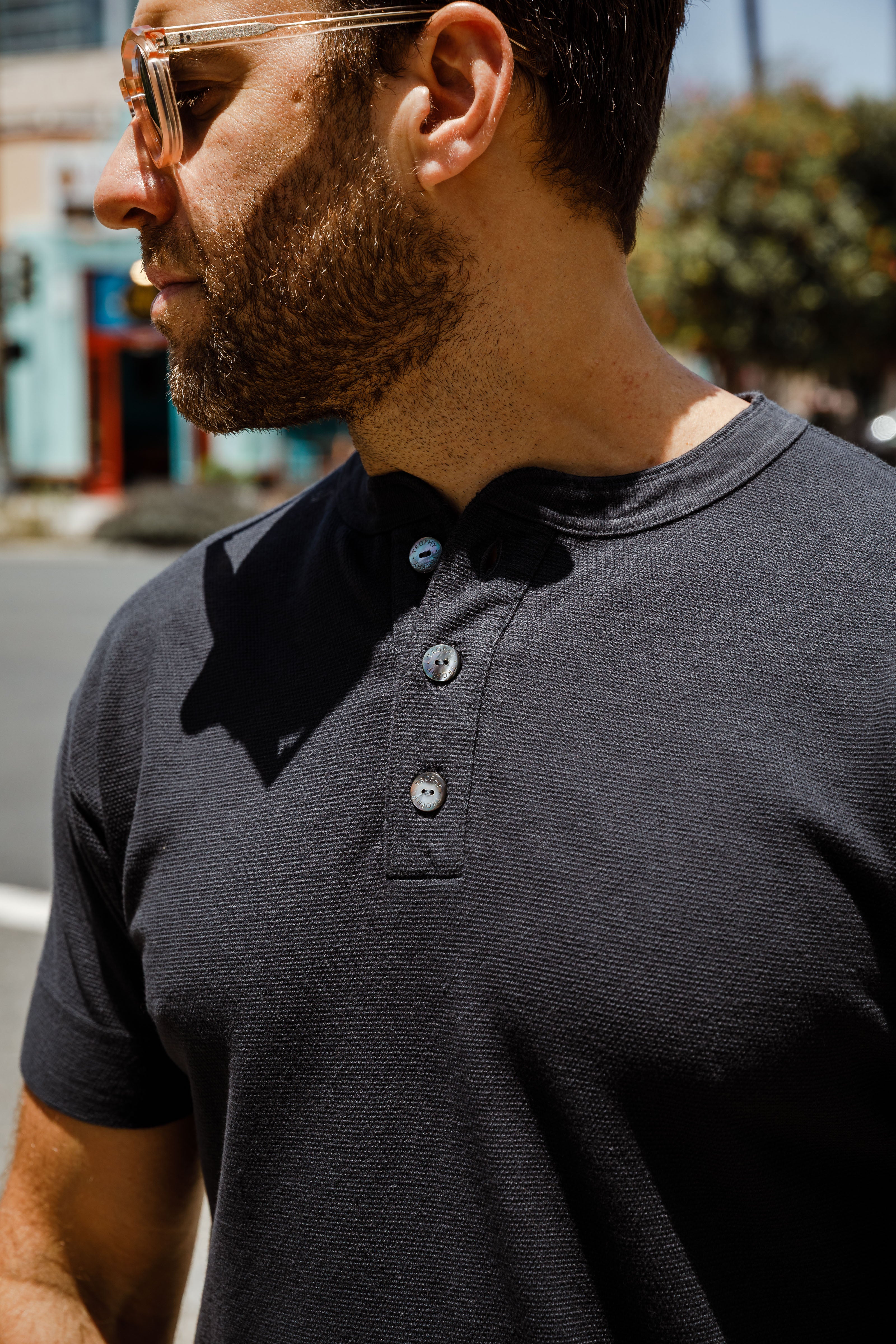 Trophy Clothing - Utility Mil S/S Henley - Charcoal