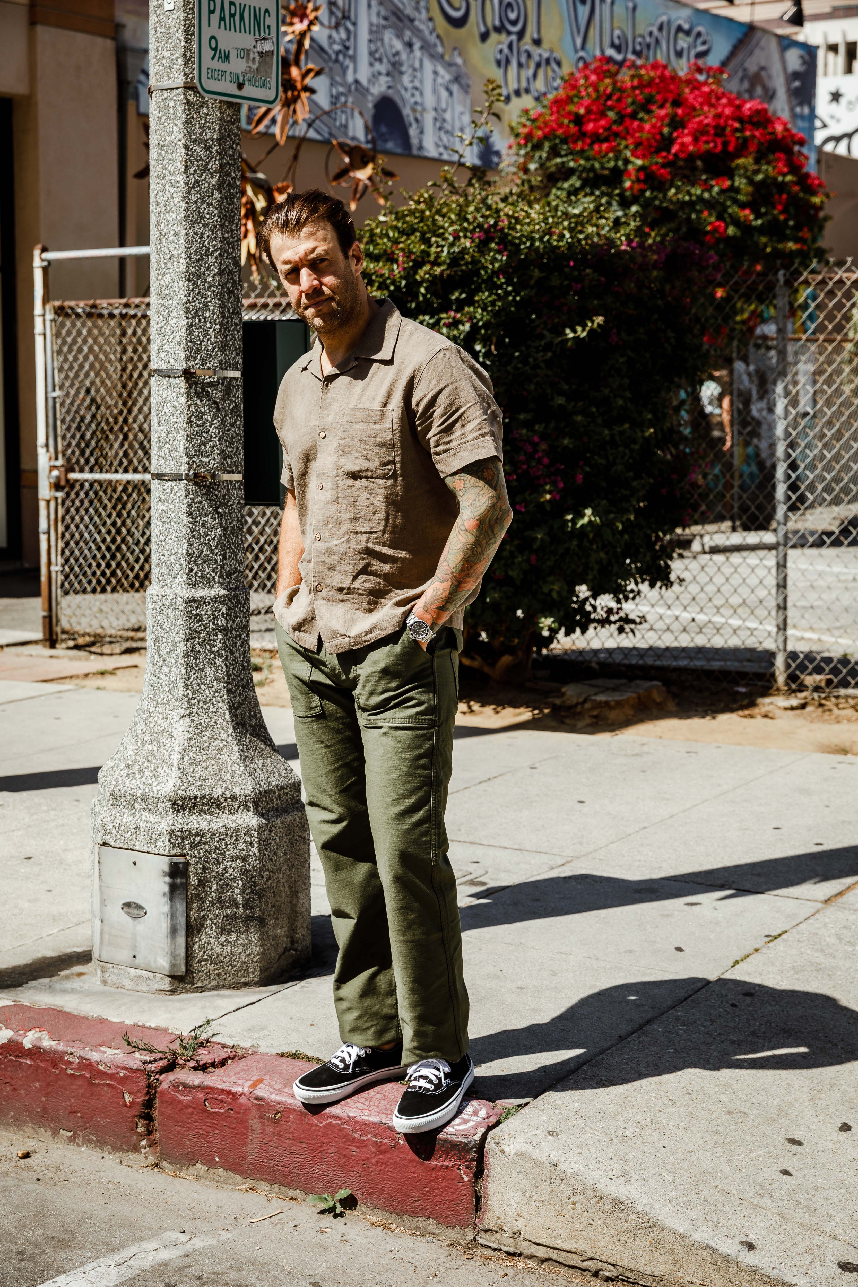 Benzak Denim Developers - BP-07 Loose Fatigue Pant - 10oz Olive Drab Military Twill
