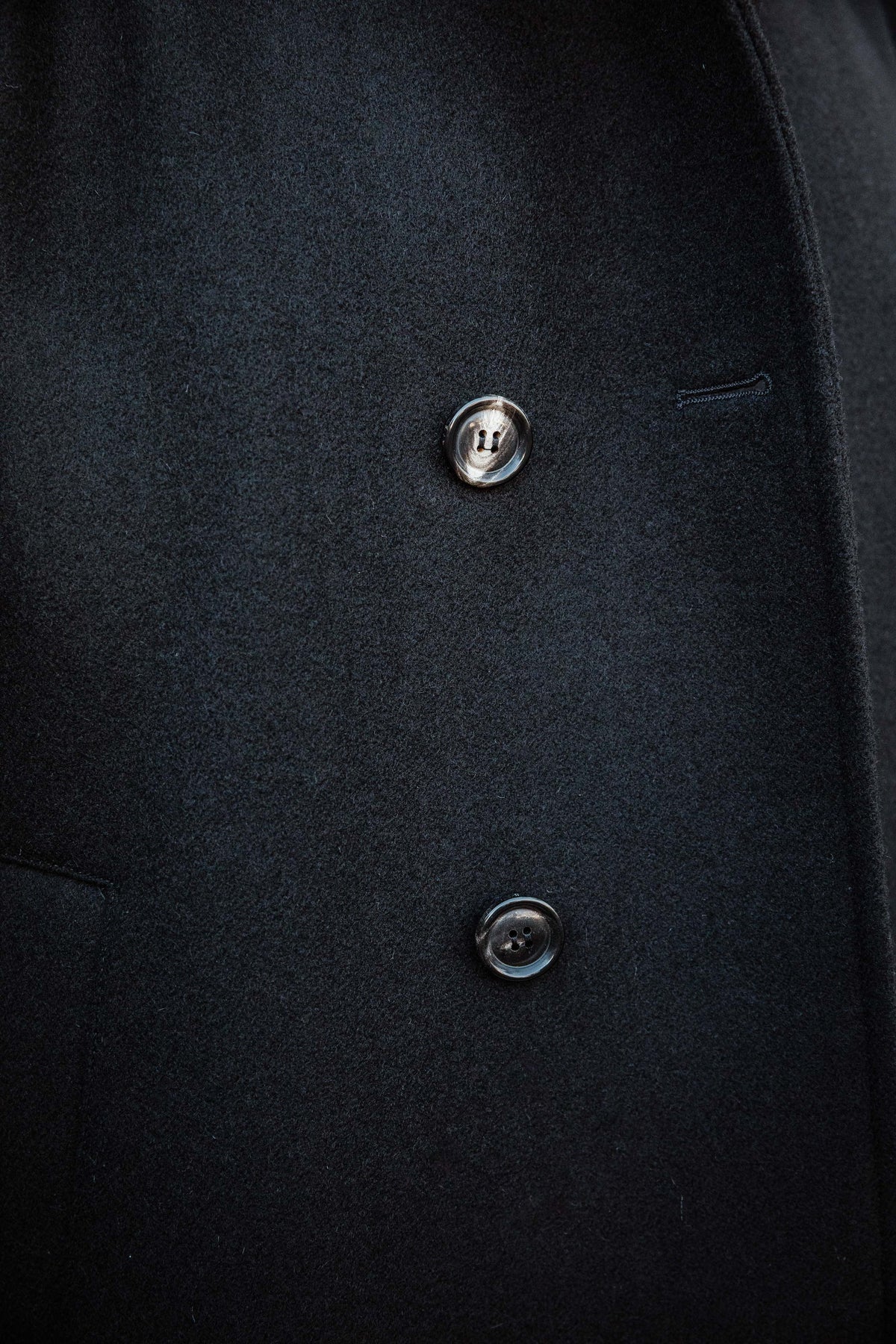 HANSEN - Sigurd Long Lined Wool Coat - Solid Black