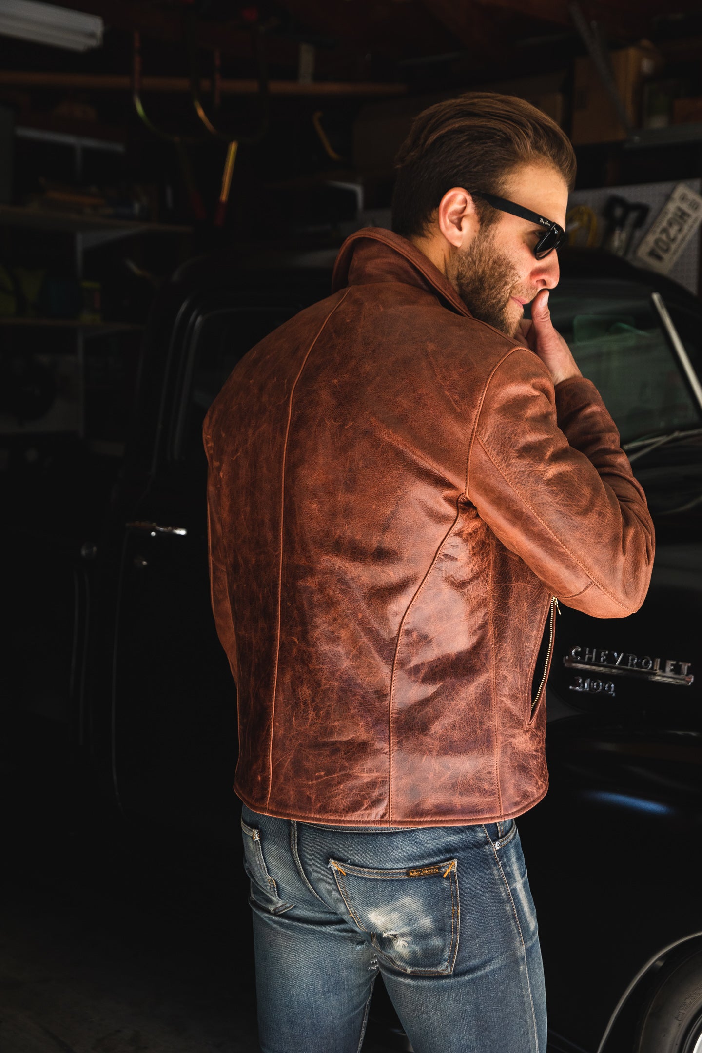 Vanson - C2RN Leather Jacket - Brandy