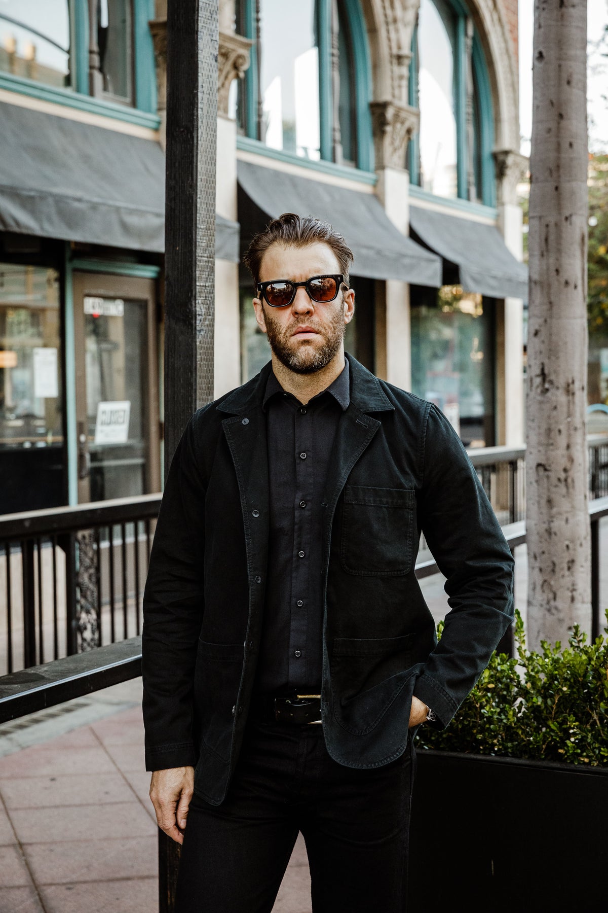 Hansen - Josuf Casual 'Chore' Blazer - Black