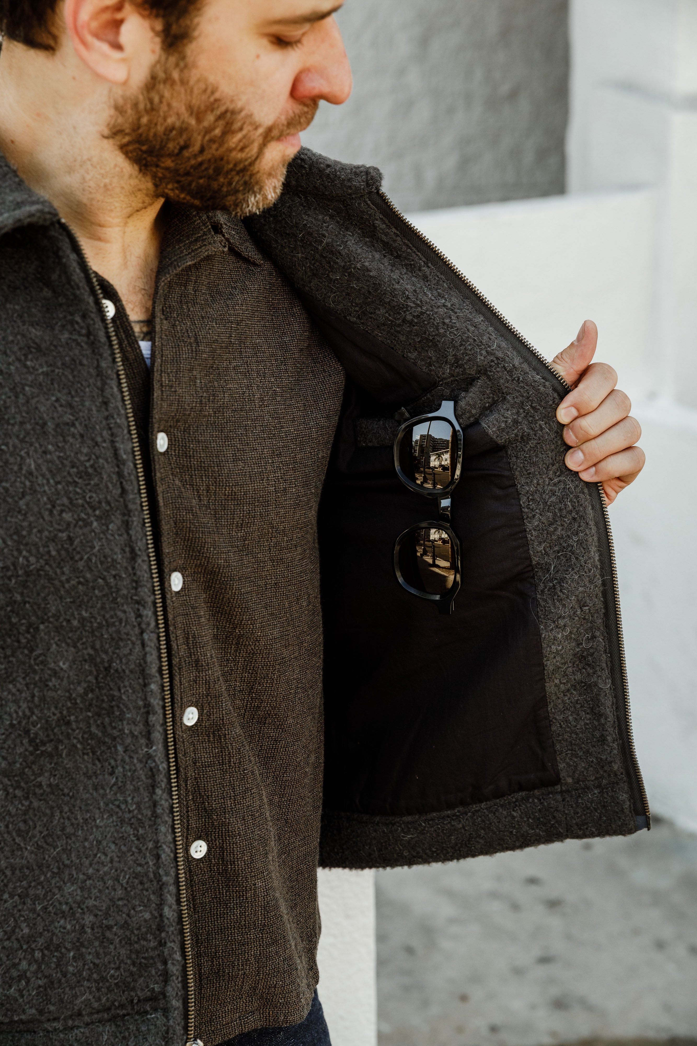 3sixteen - Club Jacket - Charcoal Boucle