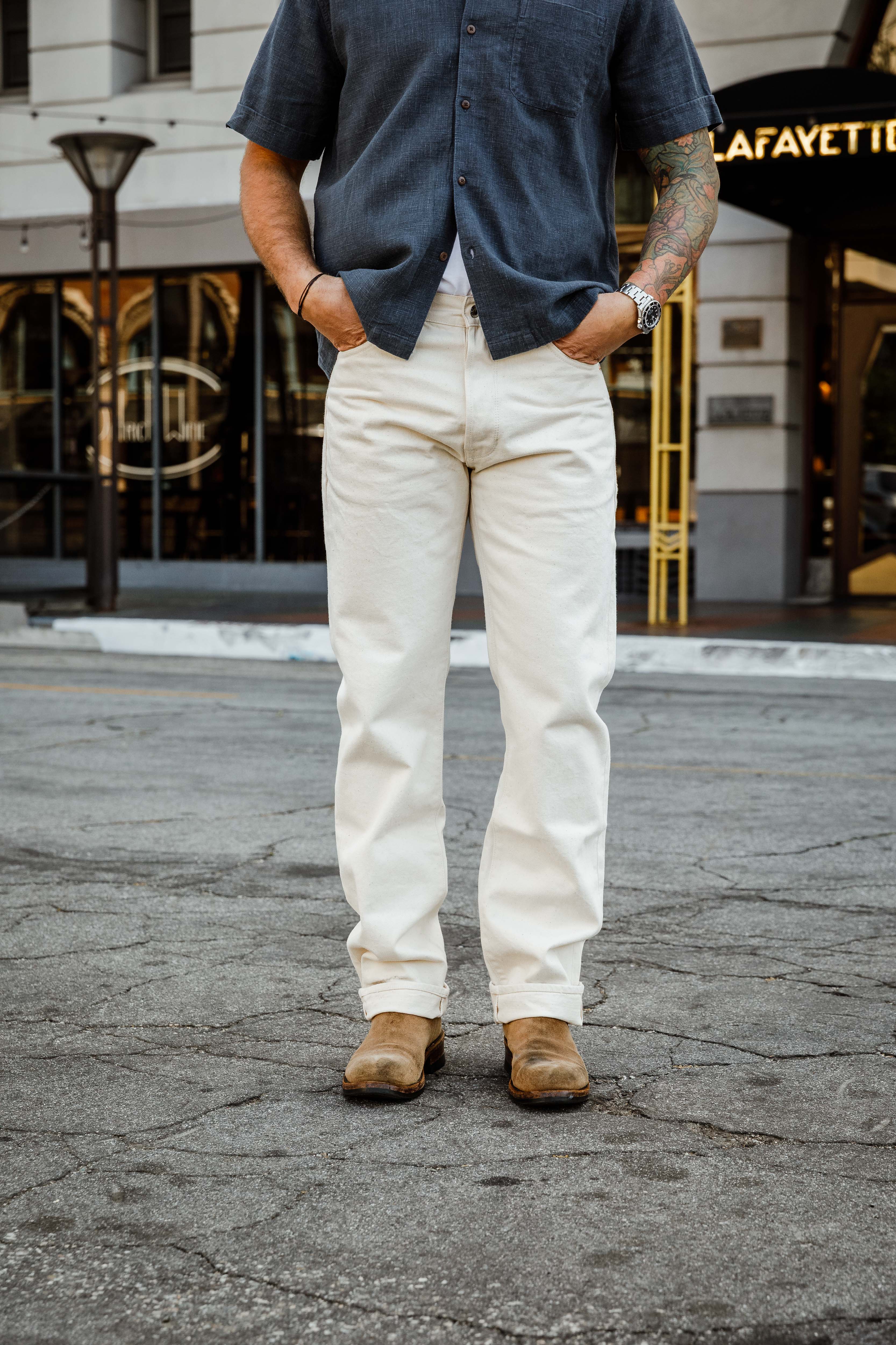 Benzak Denim Developers - B-02 Regular Straight - 14 oz. Rinsed Ecru Selvedge