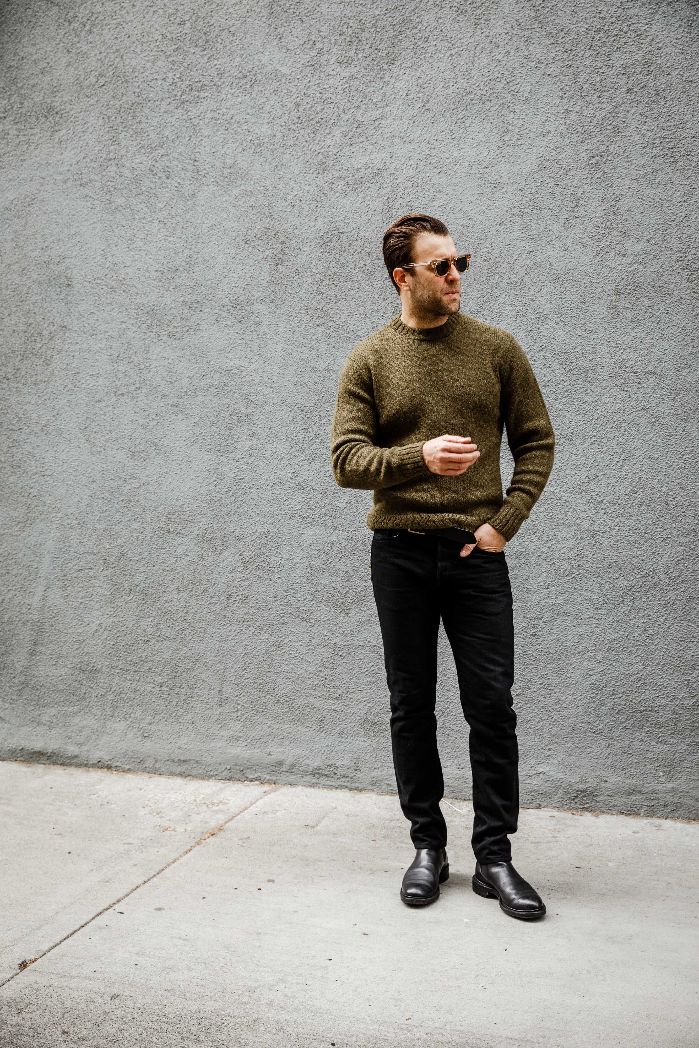 3sixteen - Alpaca Crewneck - Forest