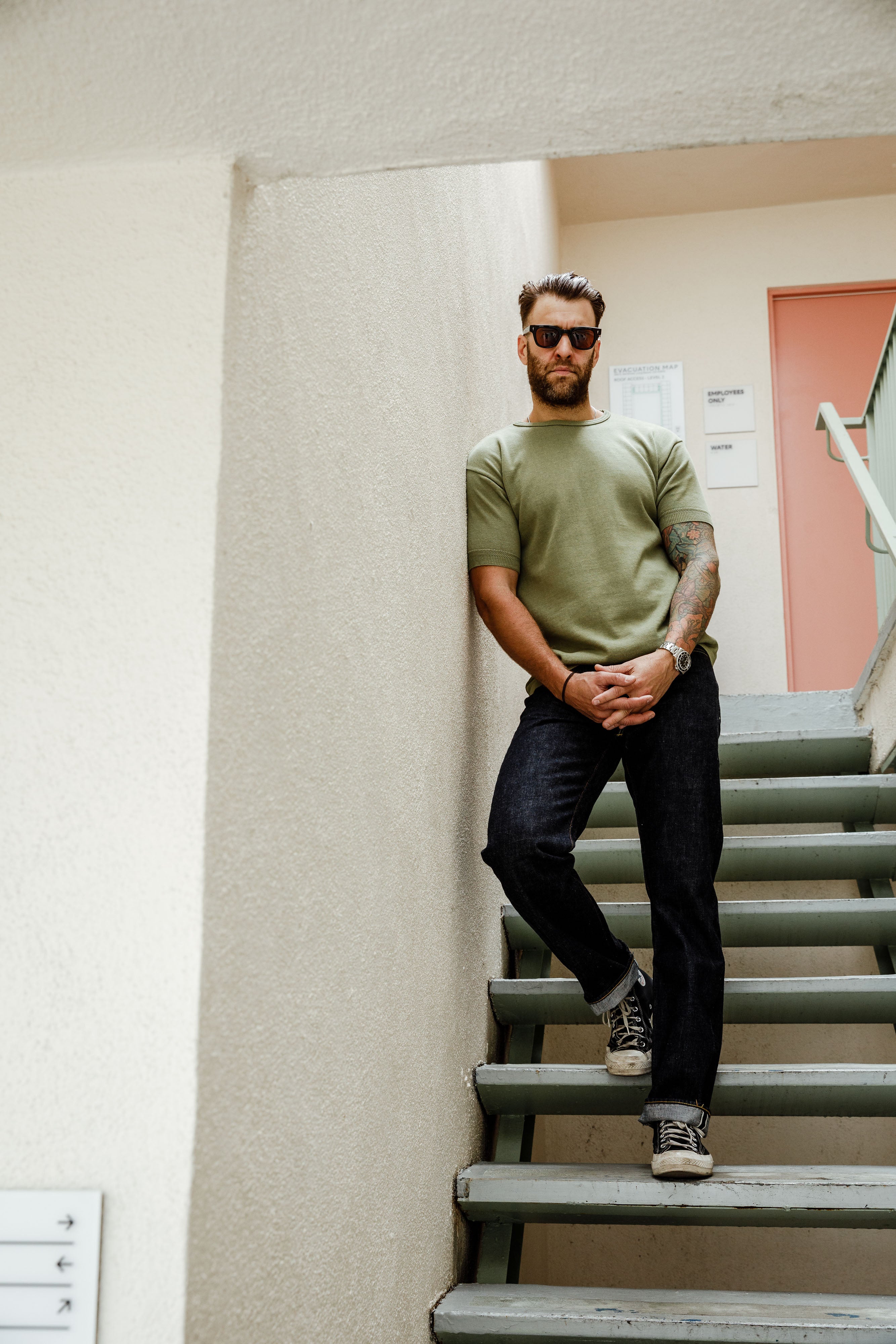 Addict Clothes - Knit Tee - Faded Green