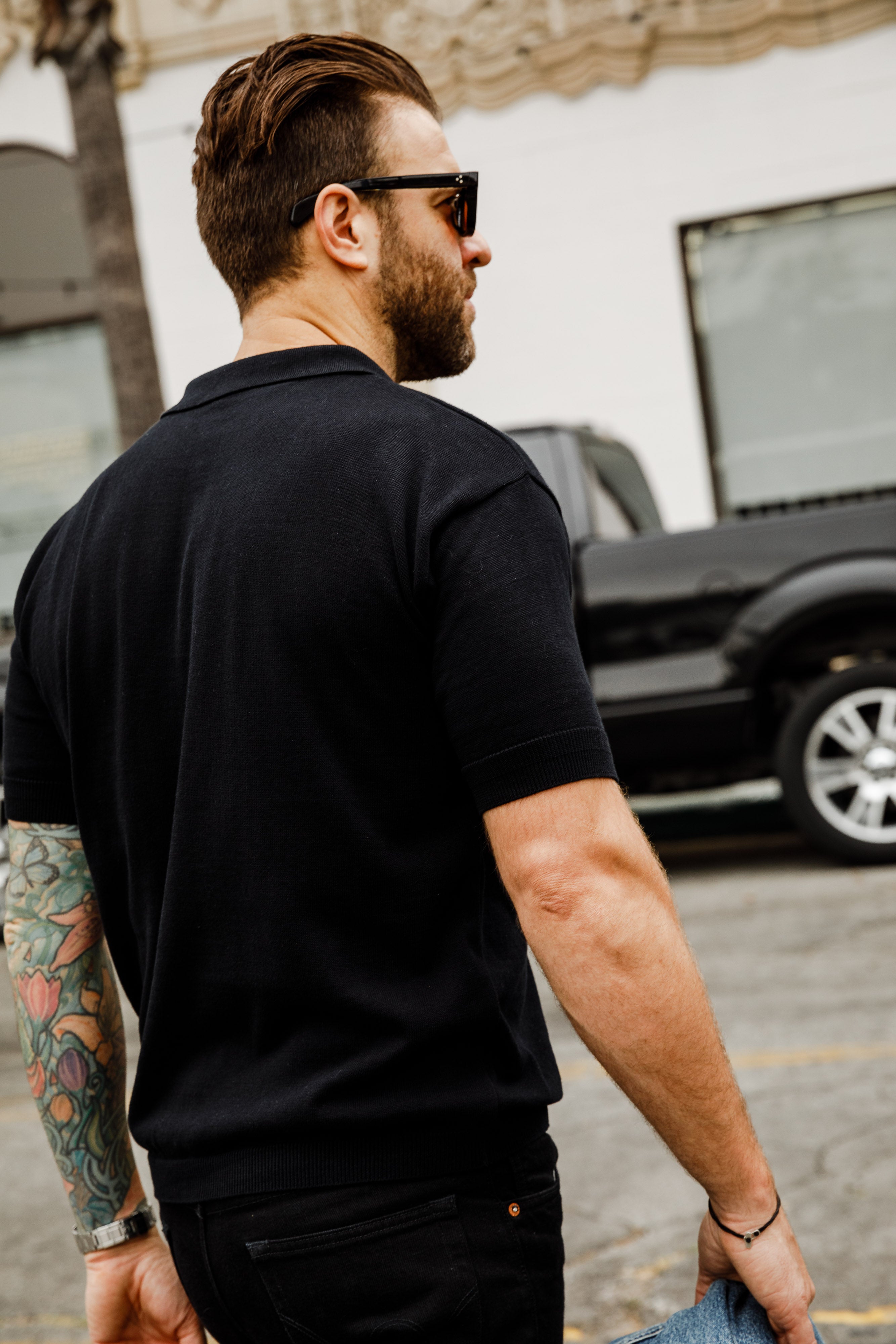 Addict Clothes - Short Sleeve Polo - Black