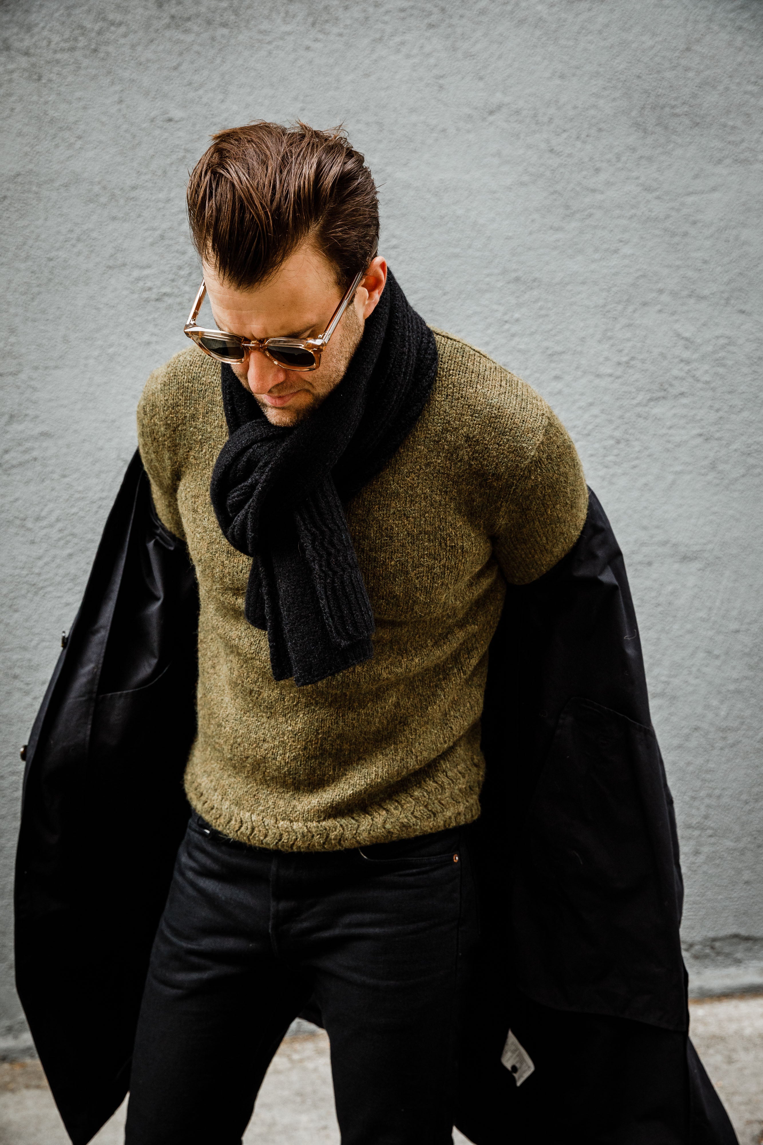 3sixteen - Alpaca Rib Scarf - Black