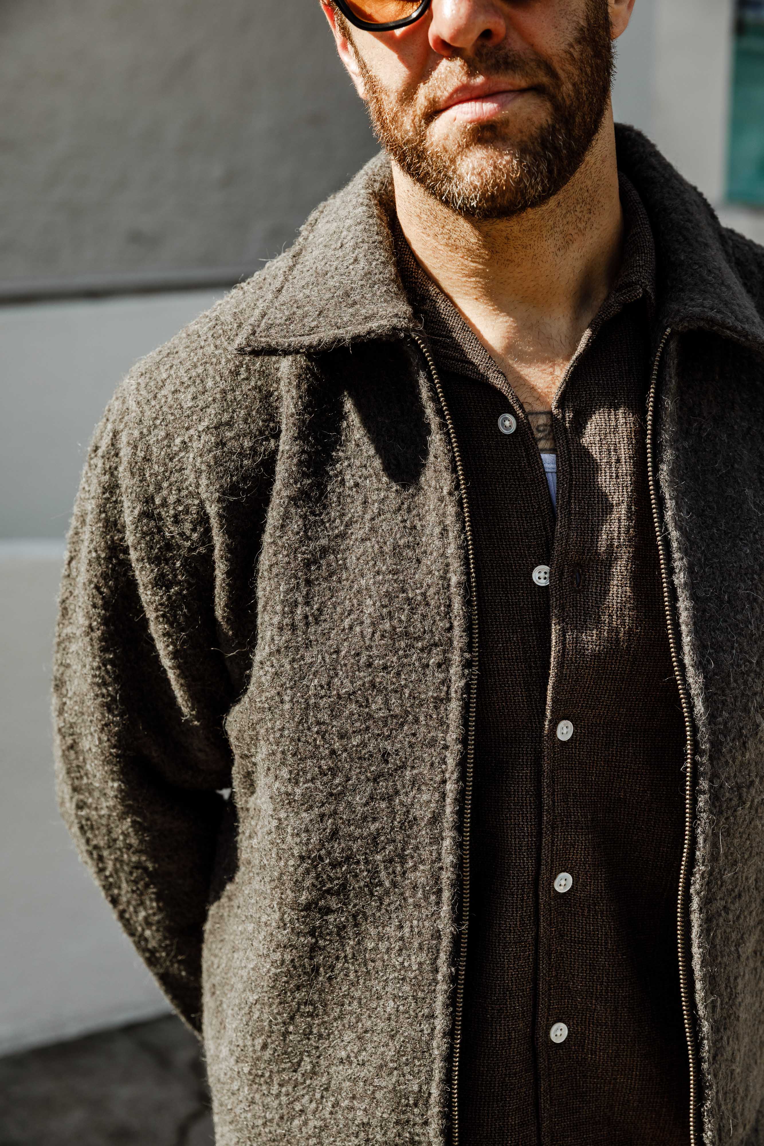 3sixteen - Club Jacket - Charcoal Boucle