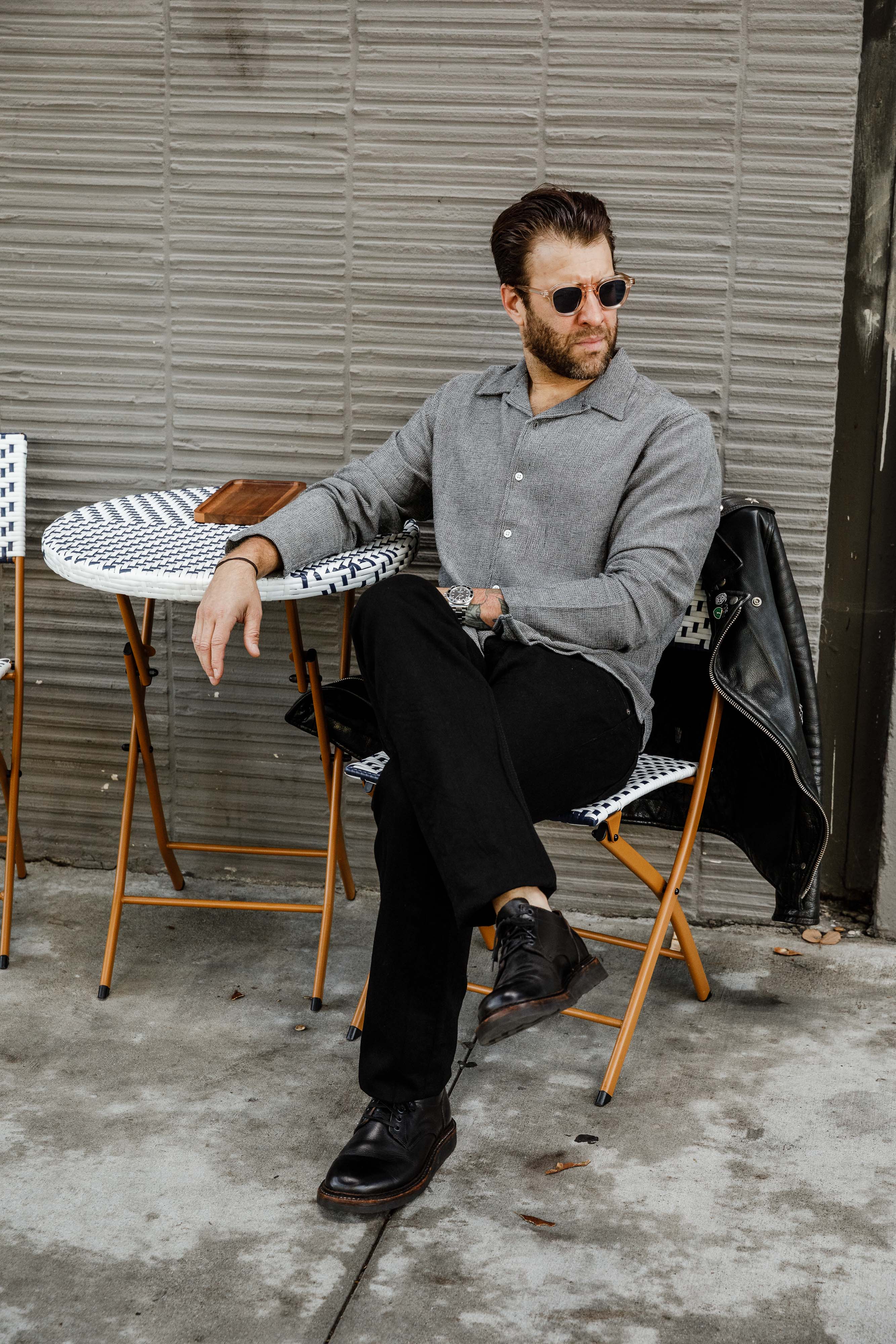 3sixteen - Geometric ⁠SP⁠-⁠05 - Champagne / Navy
