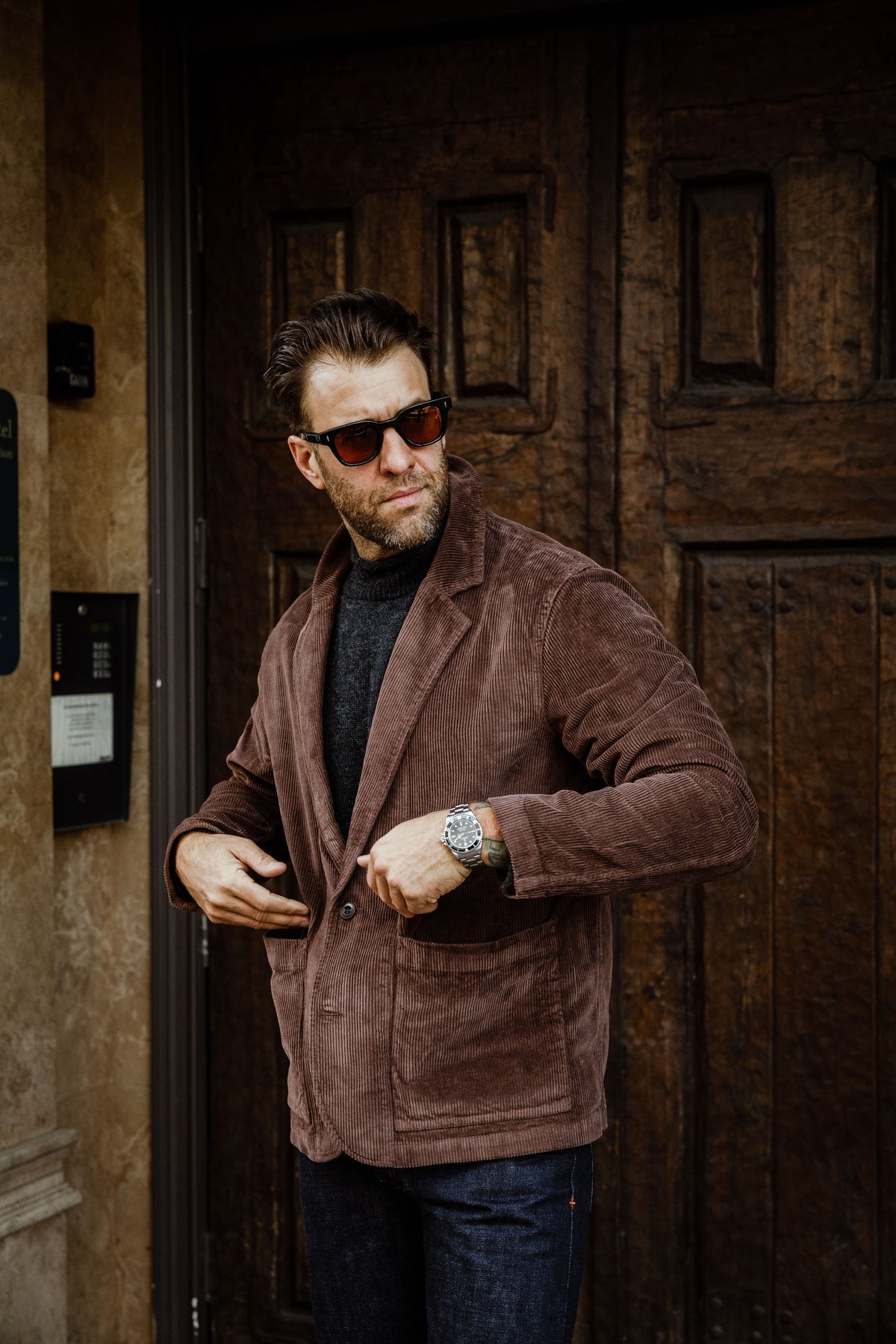 3sixteen - Work Blazer - Brown Corduroy