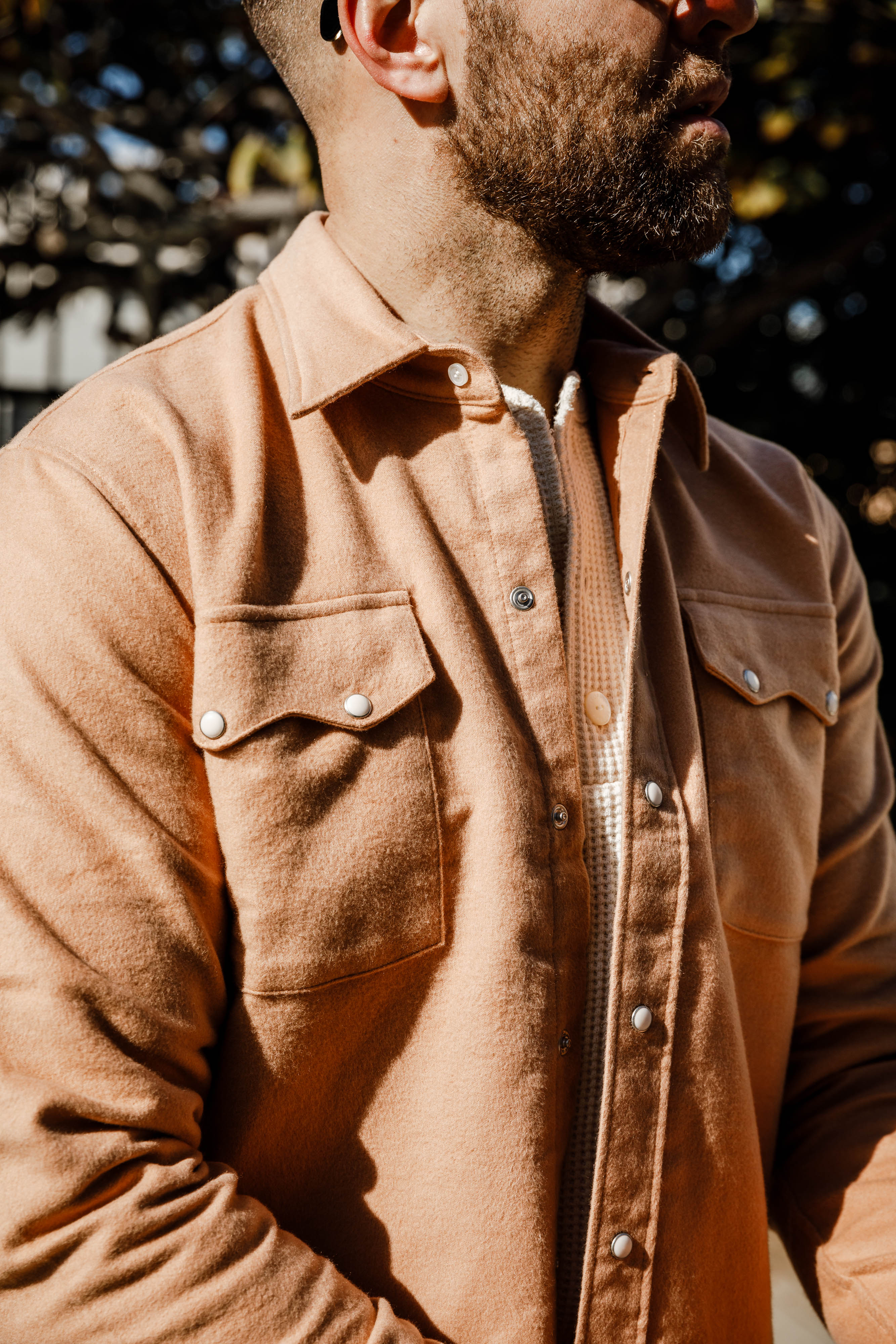 Wythe - Moleskin Pearlsnap Shirt - Nectar