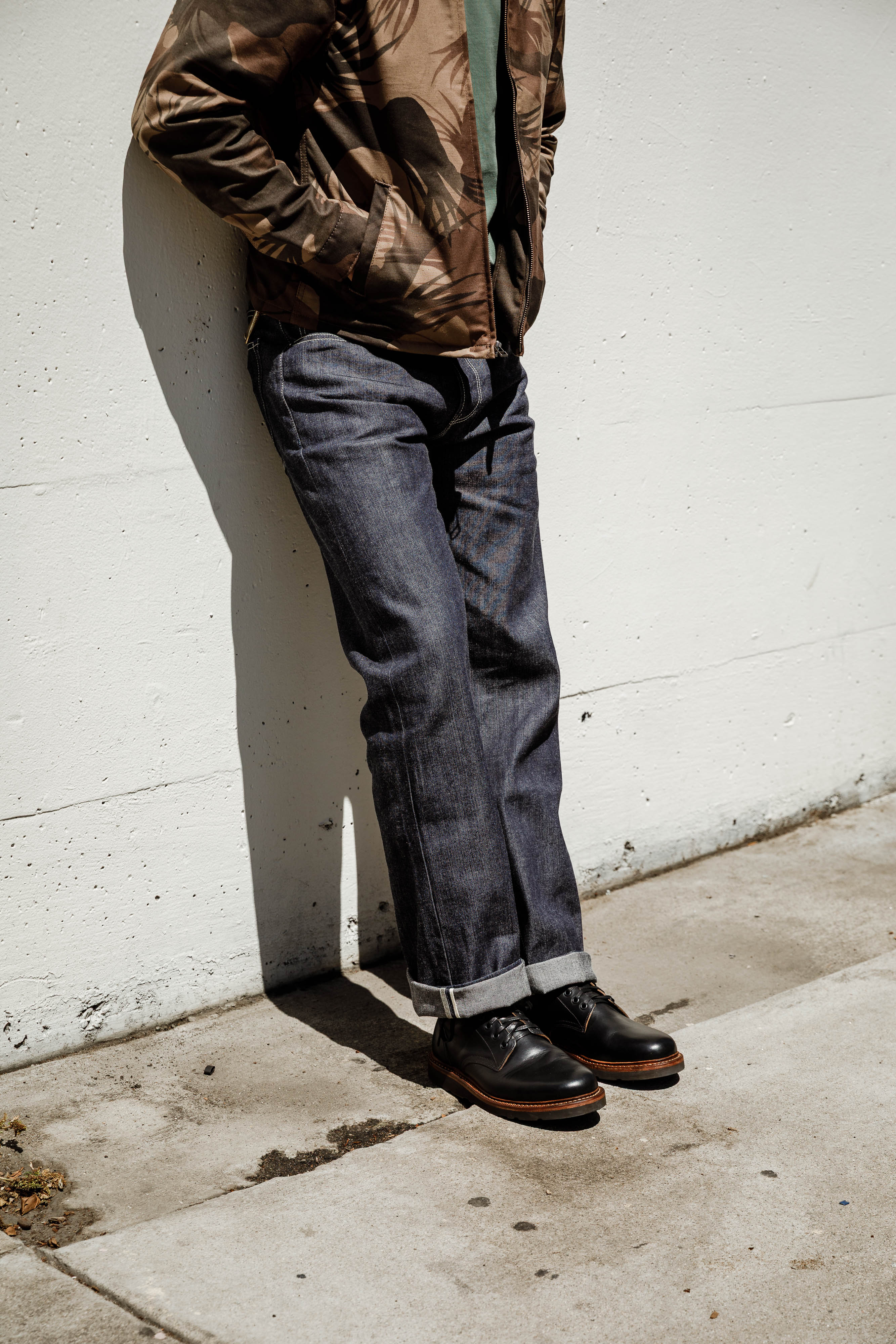 趣味 The real basic Denime B-07 RELAXED STRAIGHT 10 oz. antique indigo selvedge
