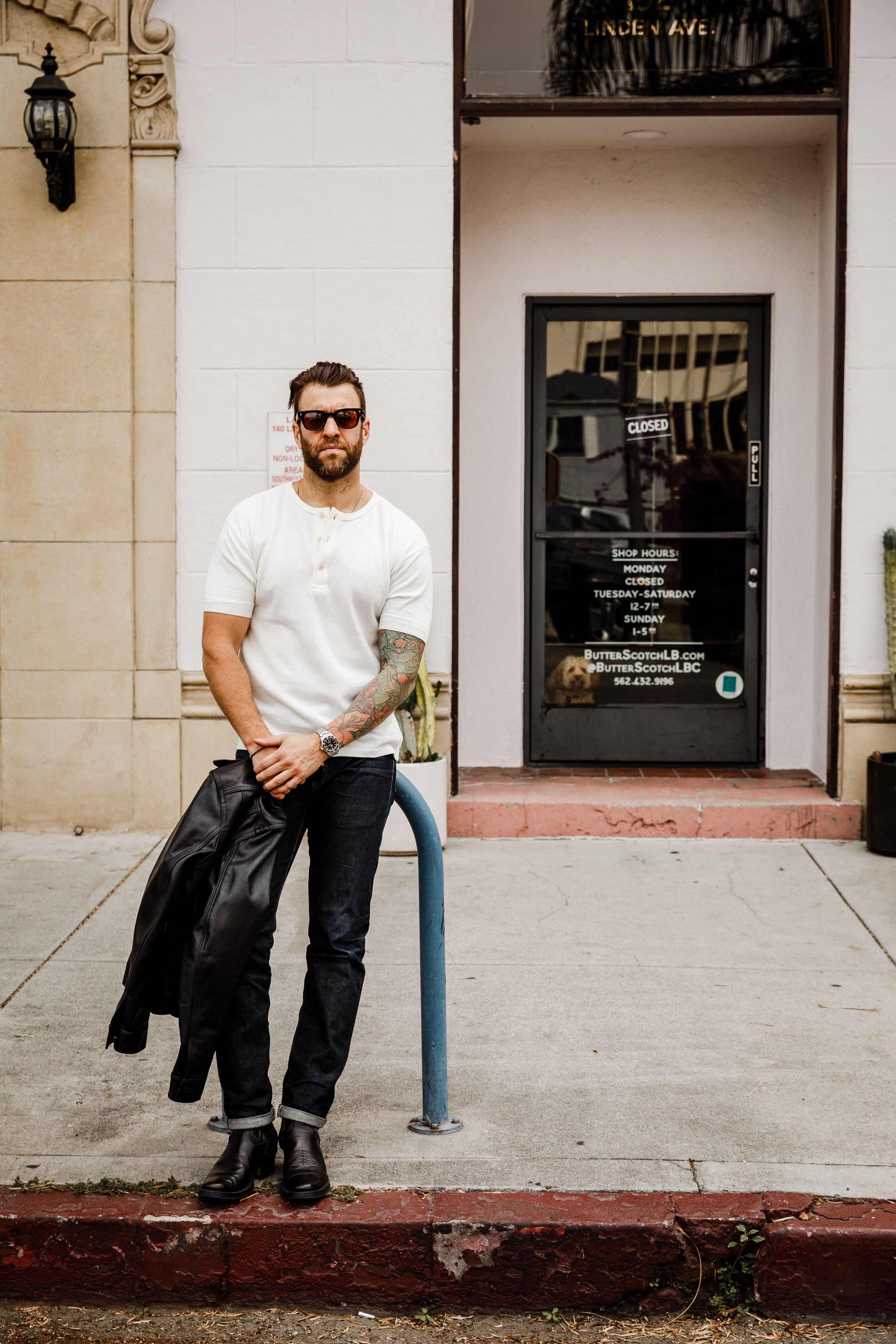 Addict Clothes - Short Sleeve Henley - Off White