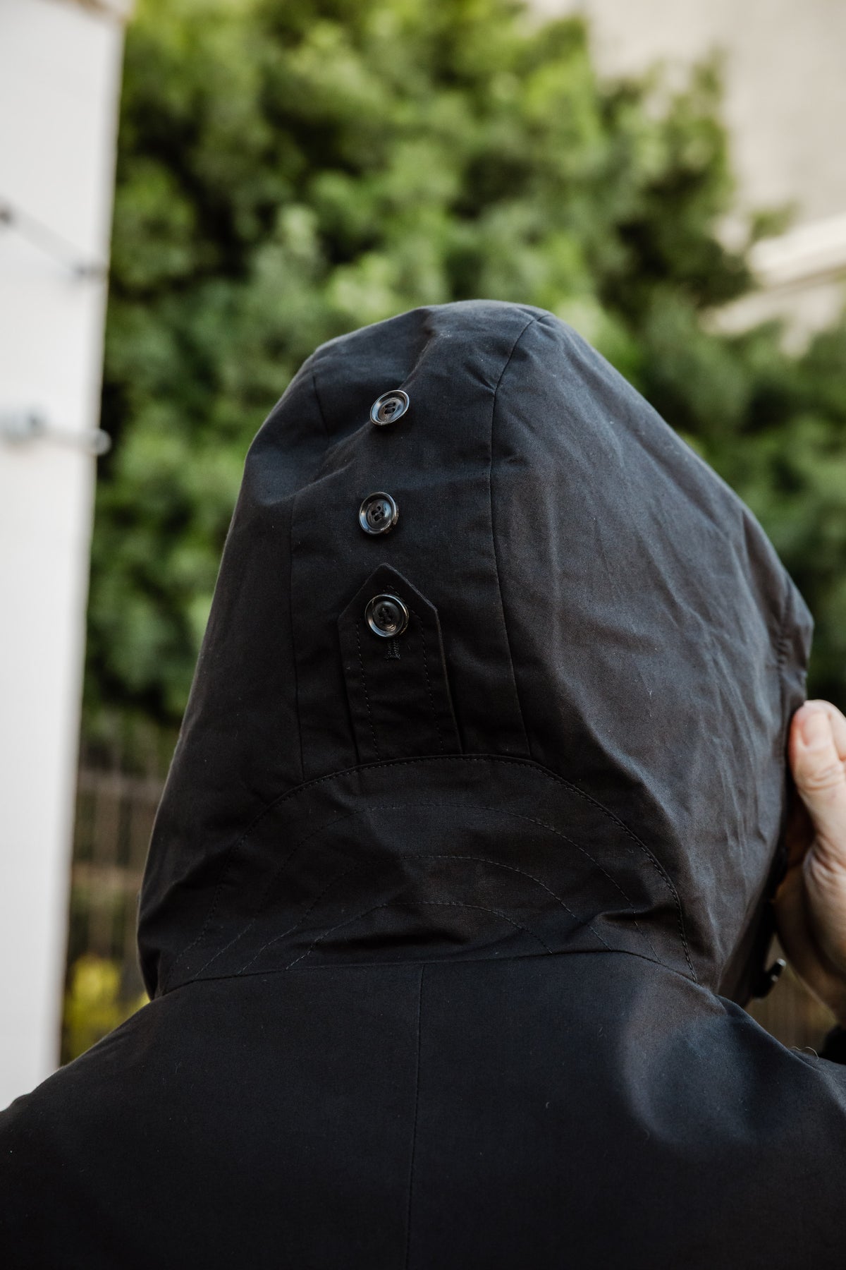 HANSEN - Rasmus Waxed Parka With Zipper - Black