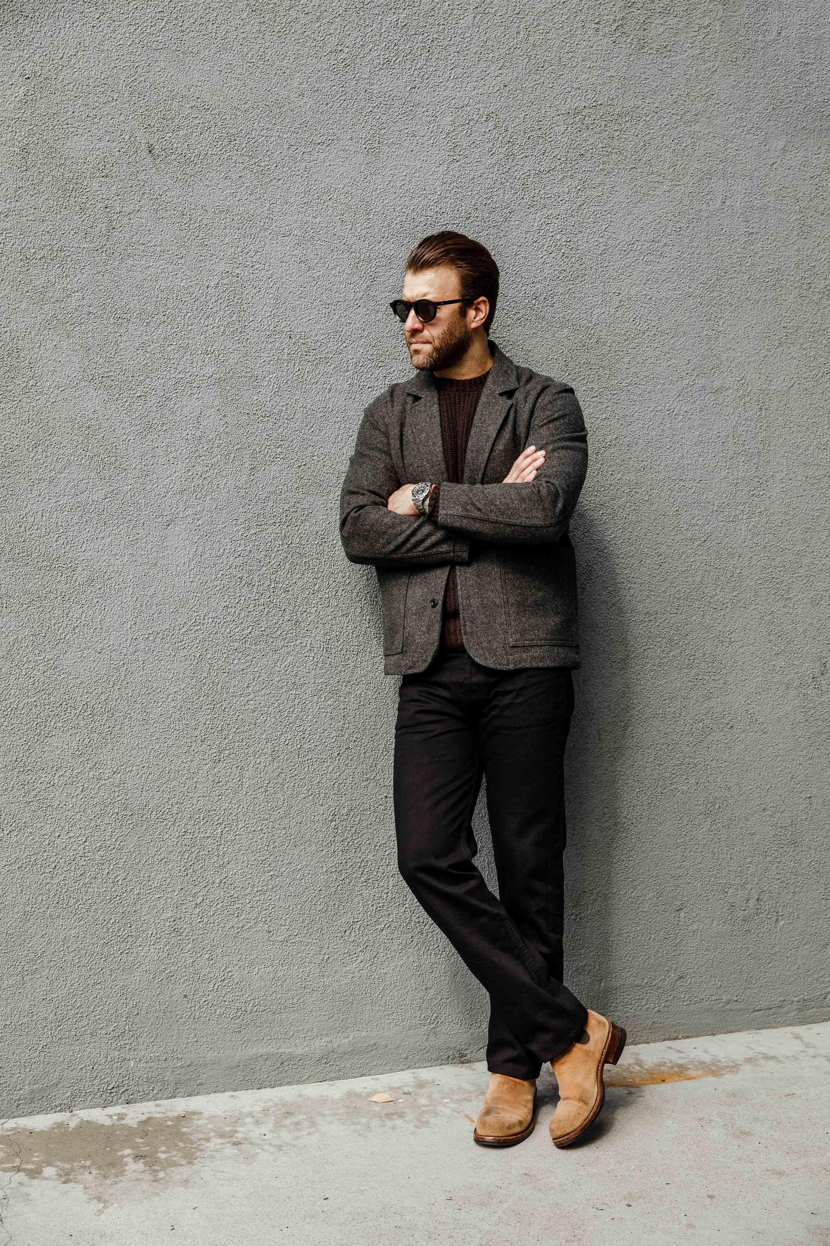 3sixteen - Work Blazer Grey - Melton Wool