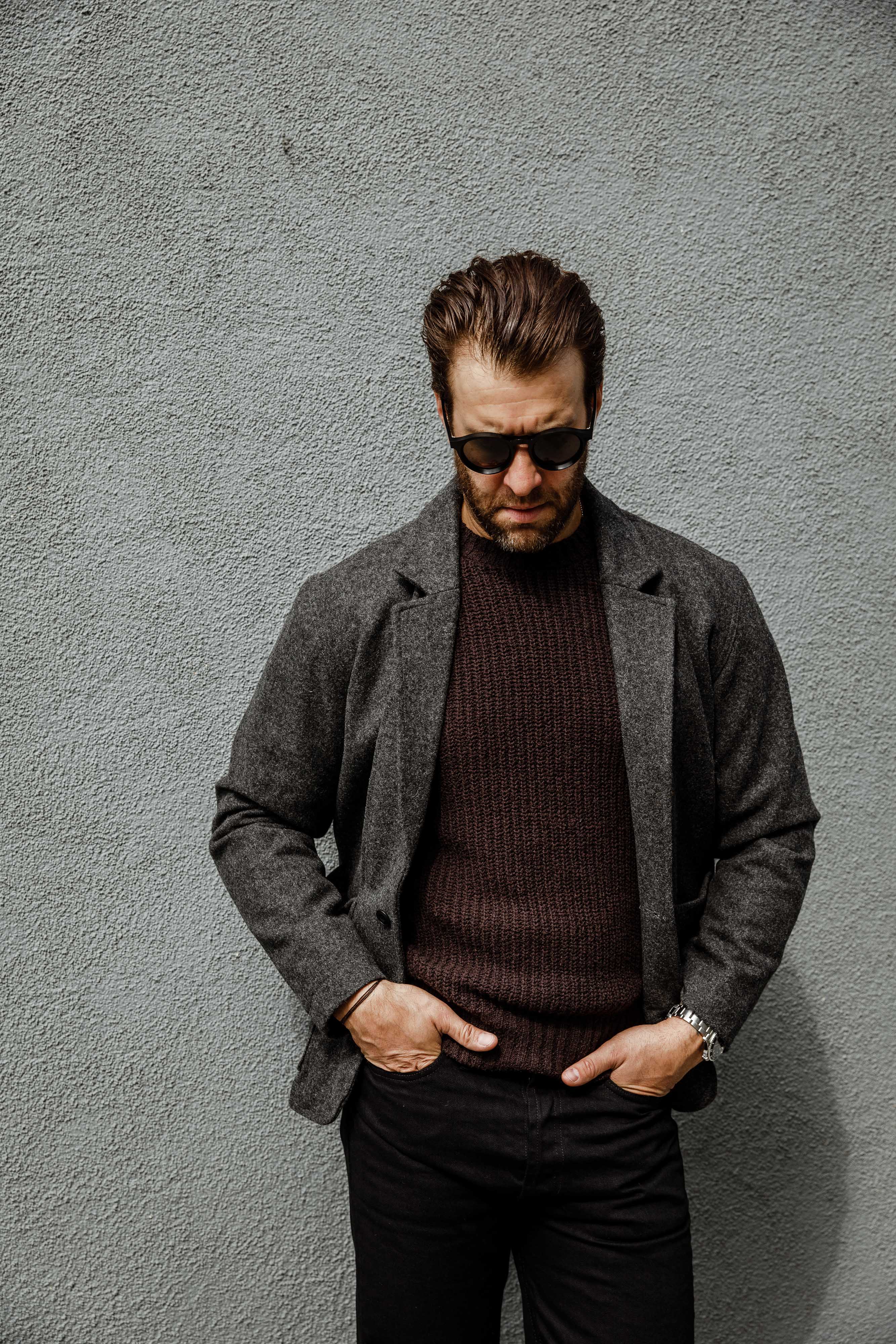 3sixteen - Work Blazer Grey - Melton Wool