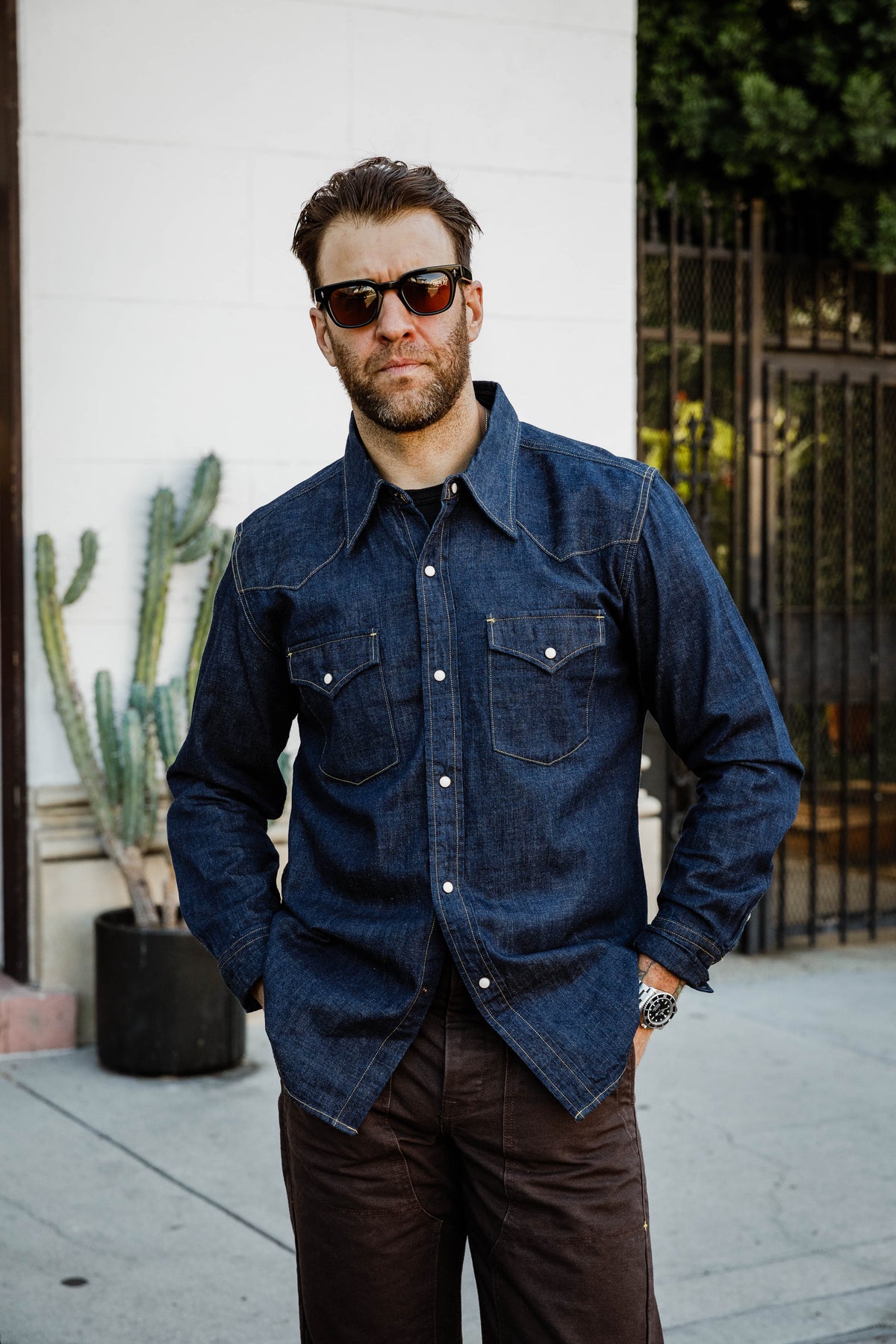 Full Count - 4894 - Denim Western Shirt