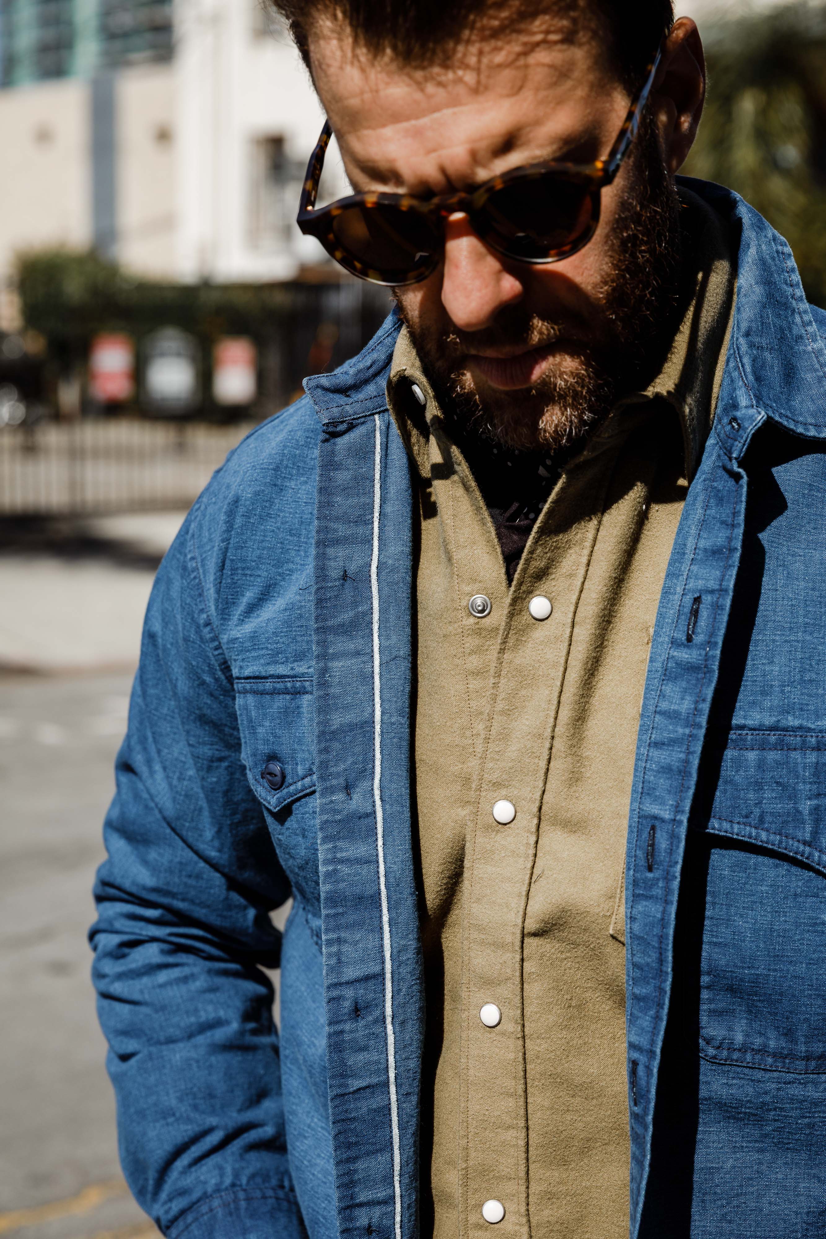 3sixteen - USN Overshirt - Stonewashed Indigo Canvas