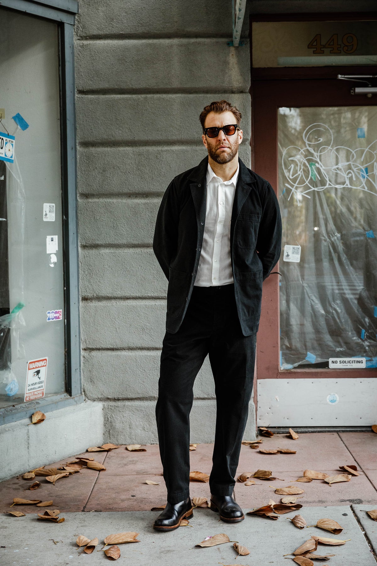 Hansen - Josuf Casual 'Chore' Blazer - Black