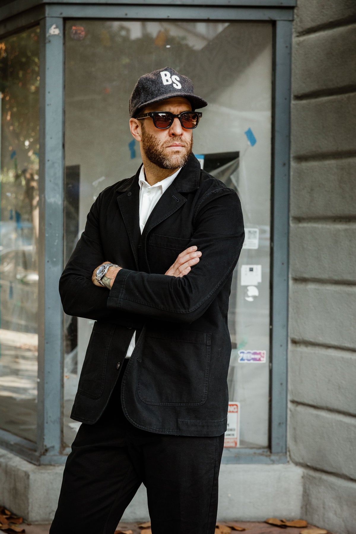 Hansen - Josuf Casual 'Chore' Blazer - Black