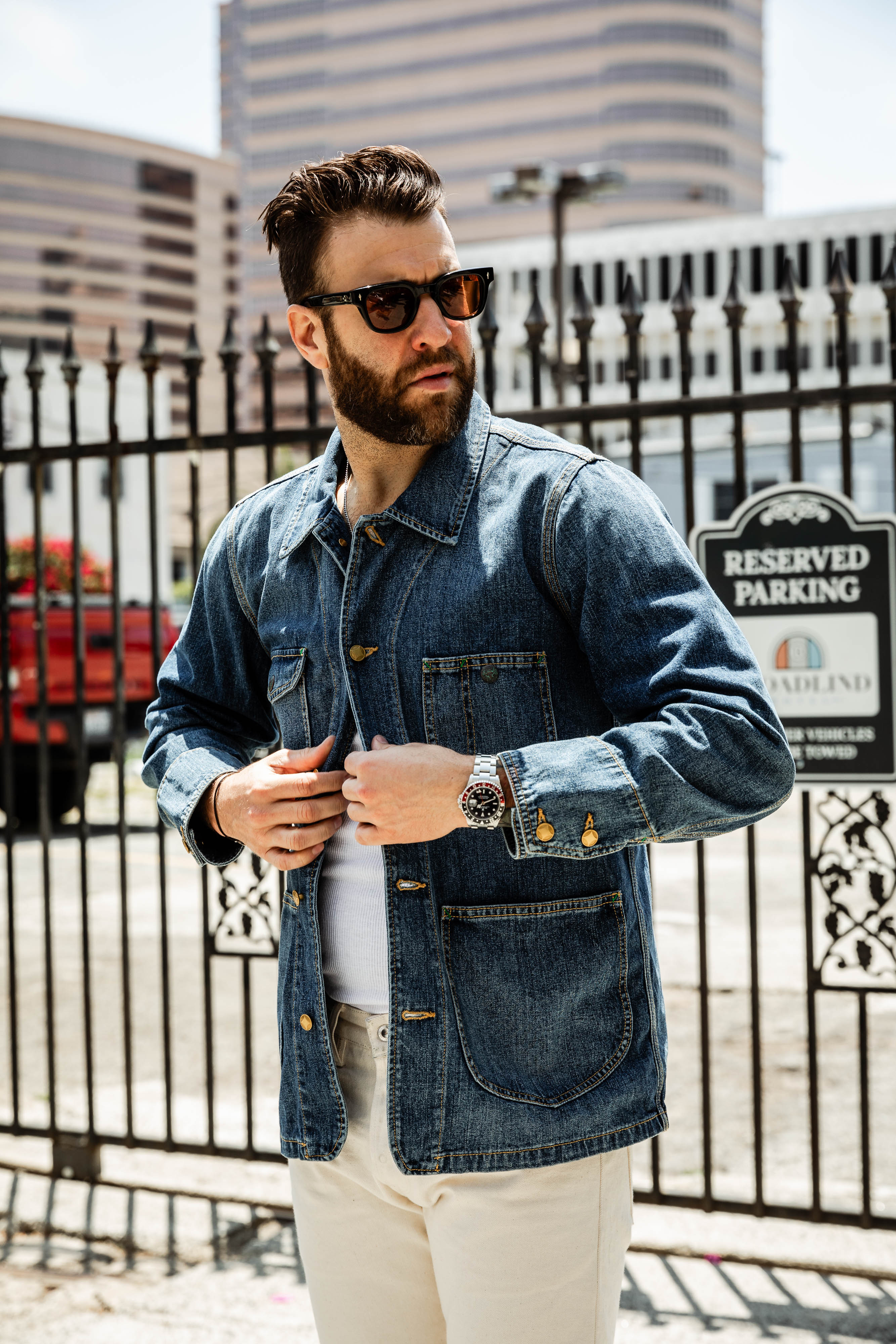 Wythe Denim Barn Jacket Washed Indigo