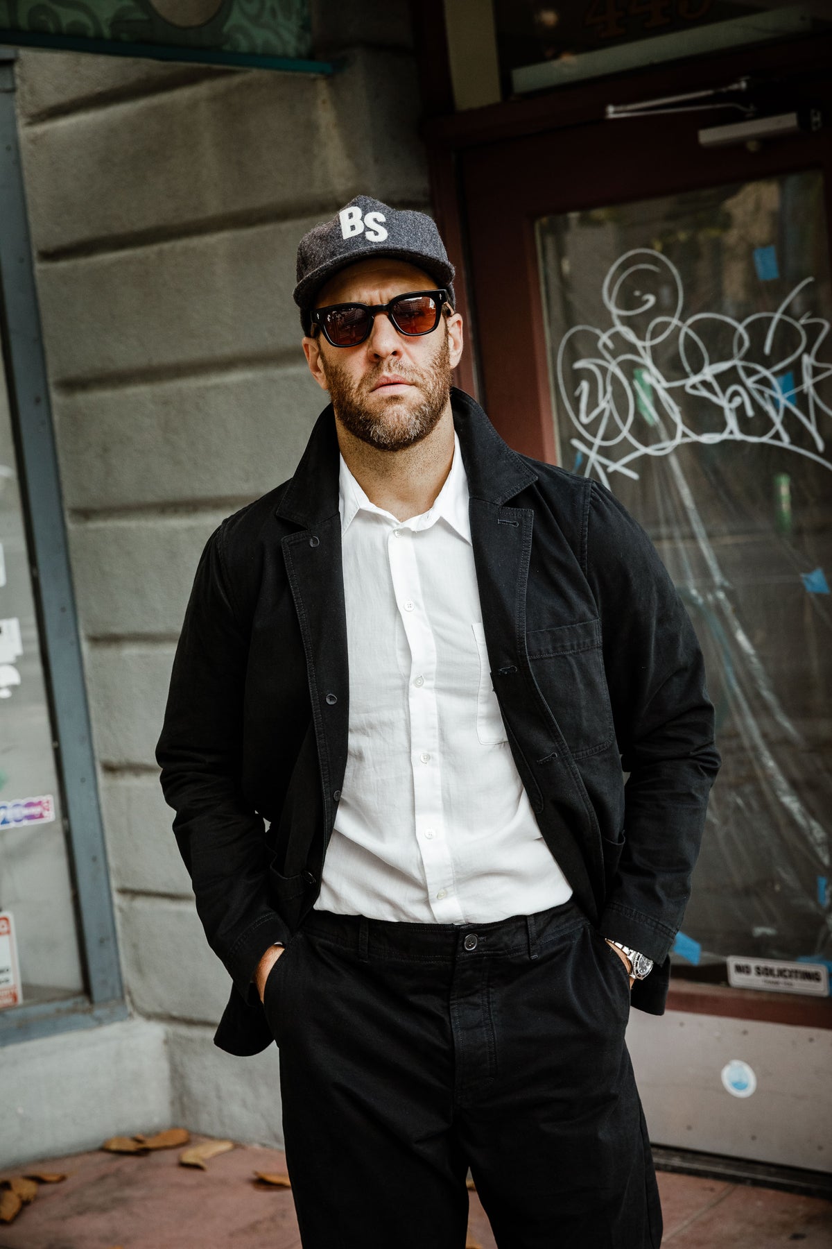 Hansen - Josuf Casual 'Chore' Blazer - Black