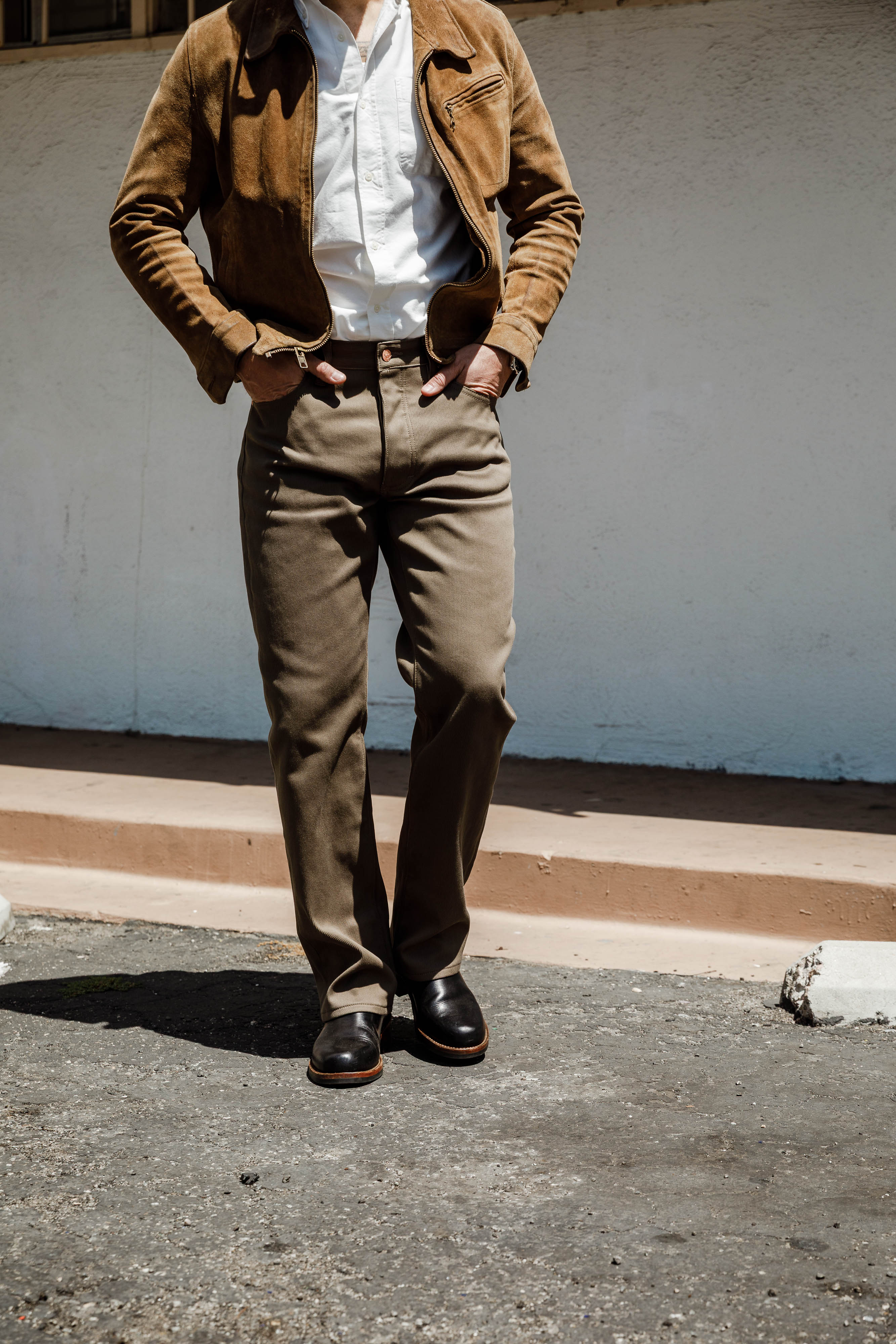 Wythe - 5 Pocket Bedford Cord - Faded Olive