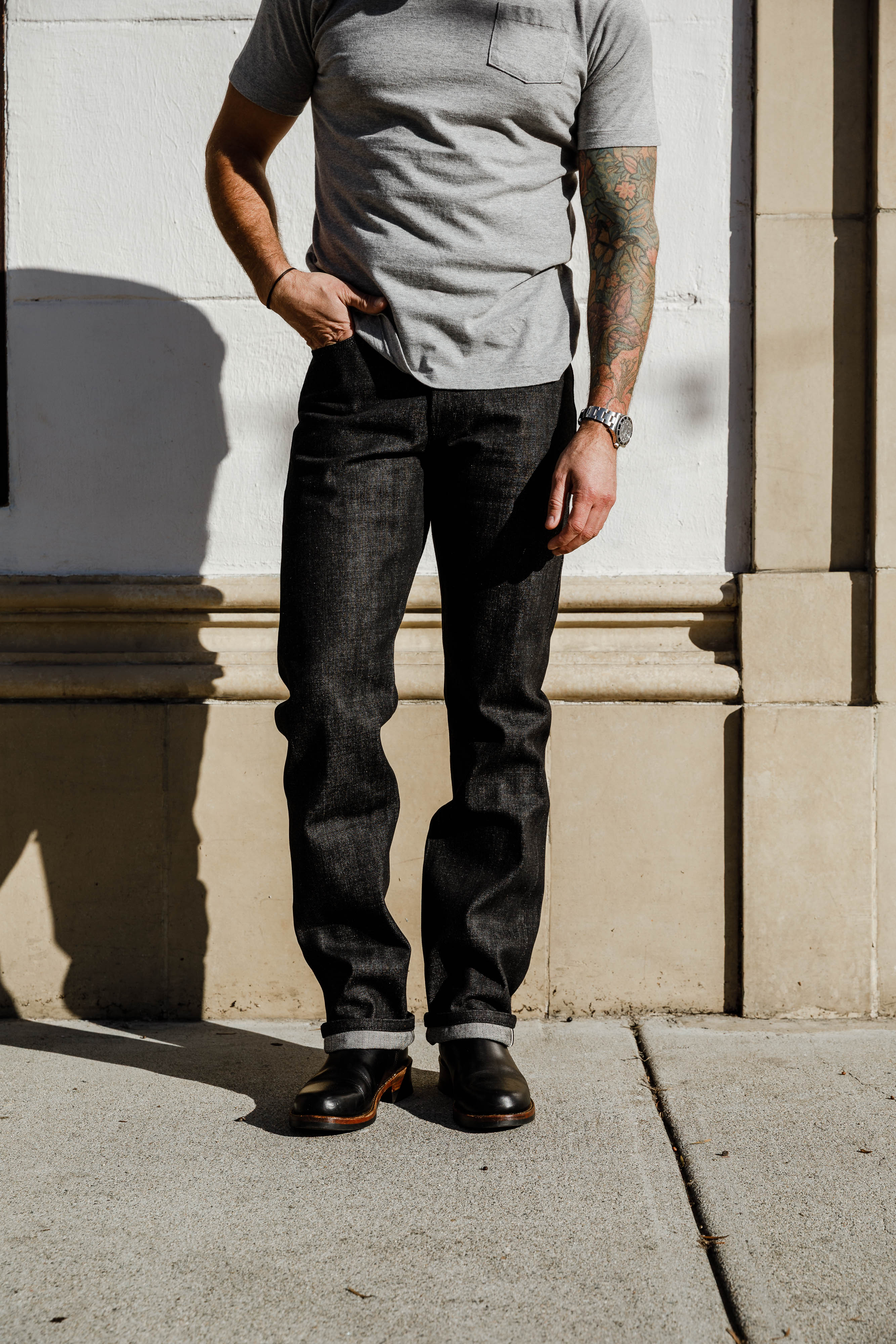 Naked & Famous - True Guy - 15oz Yatagarasu Selvedge - Black