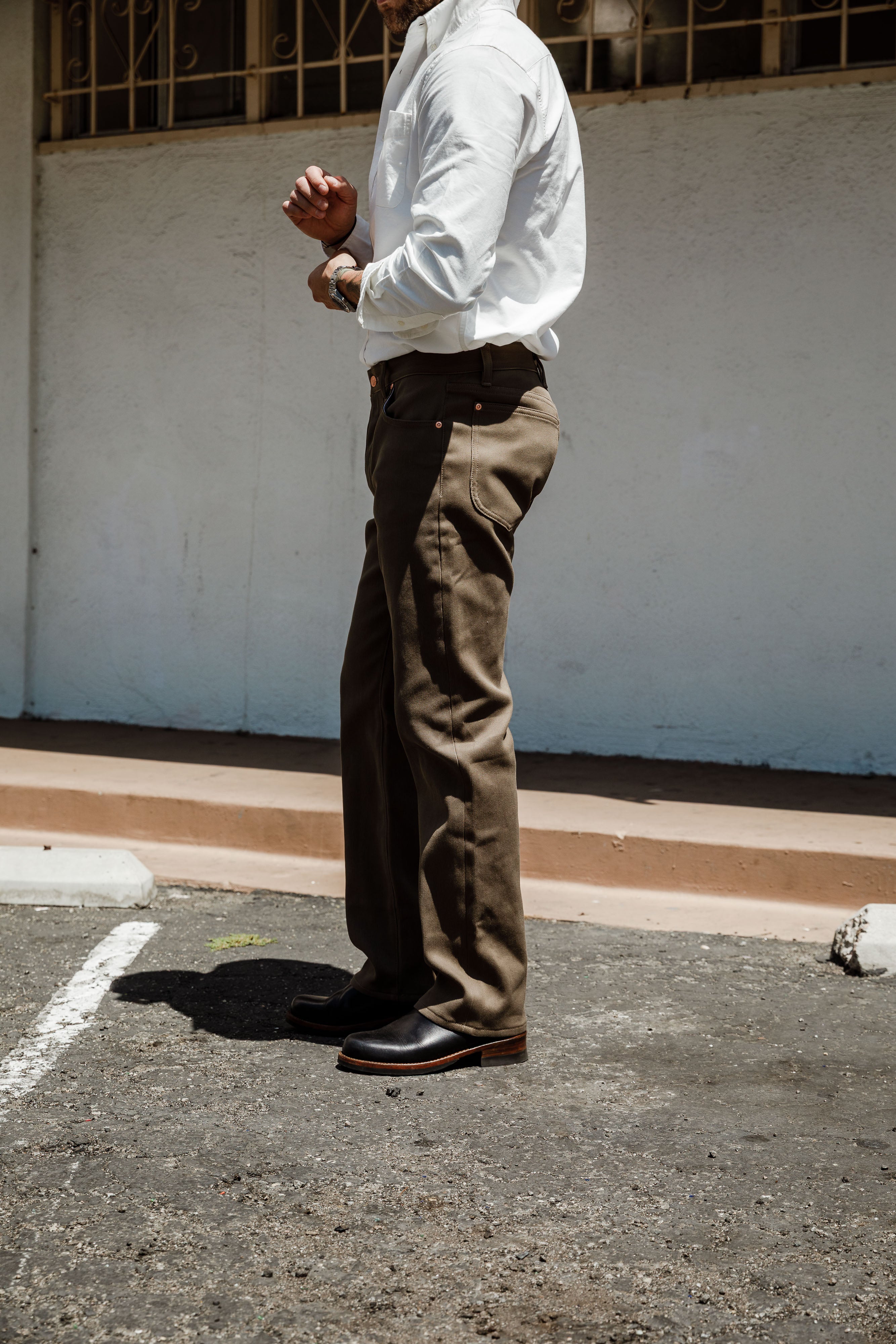 Wythe - 5 Pocket Bedford Cord - Faded Olive