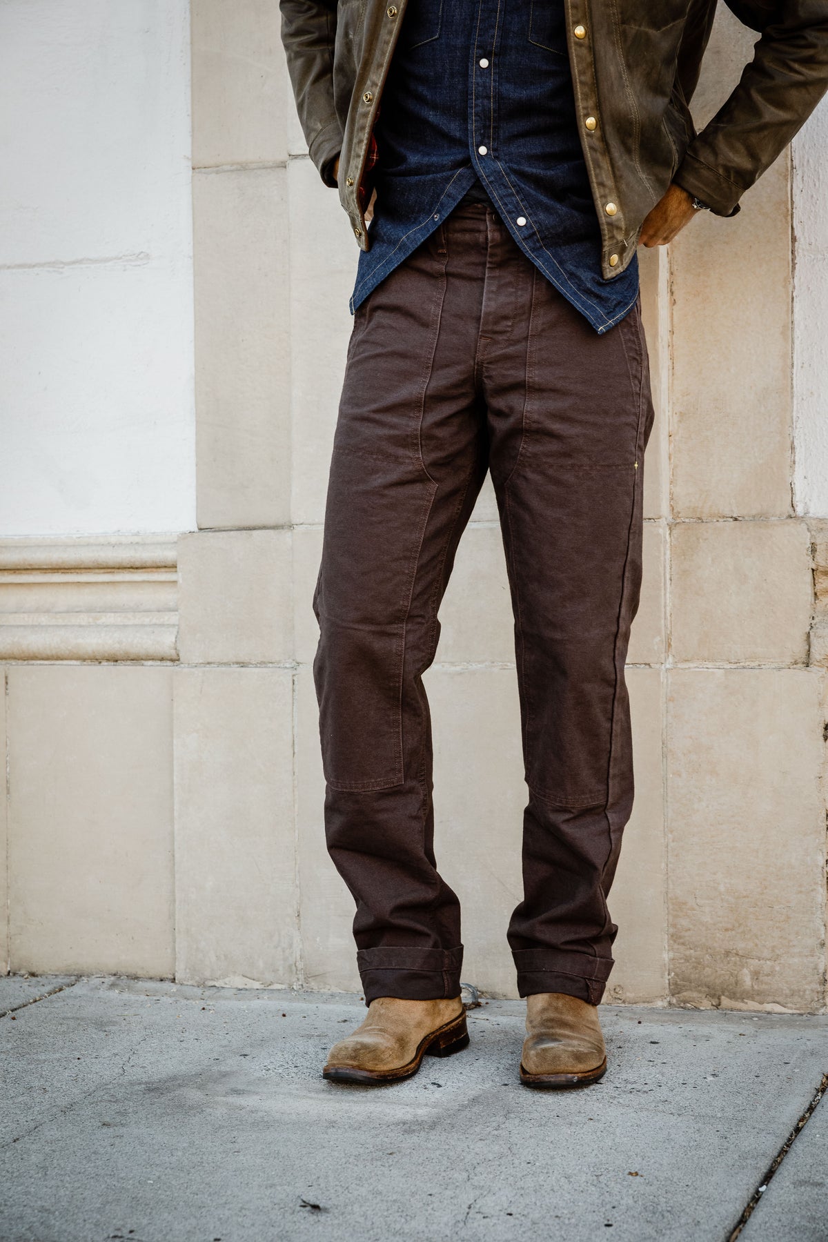 imogene + willie - Hencye Double Knee Pant - Carob