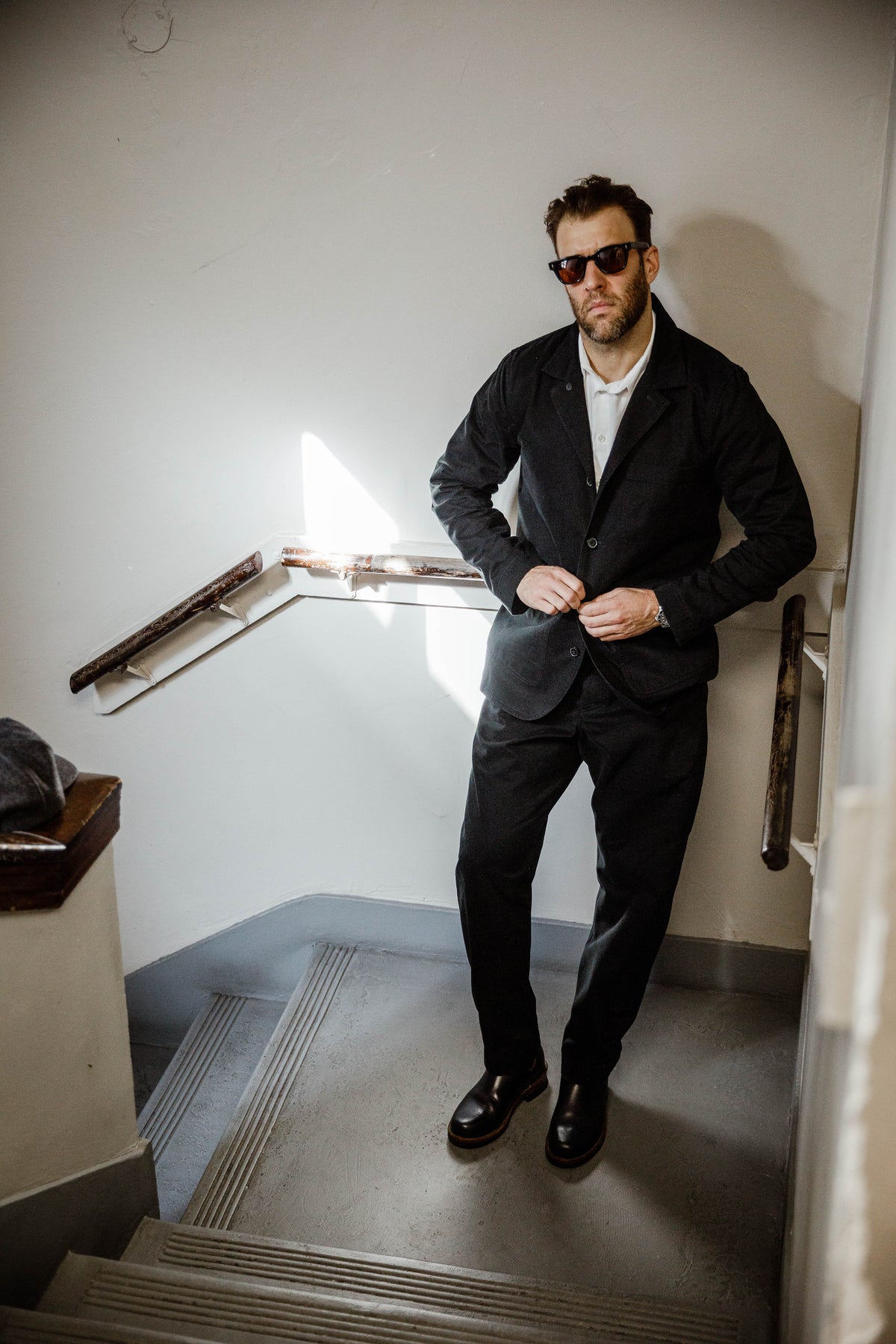 Hansen - Josuf Casual 'Chore' Blazer - Black