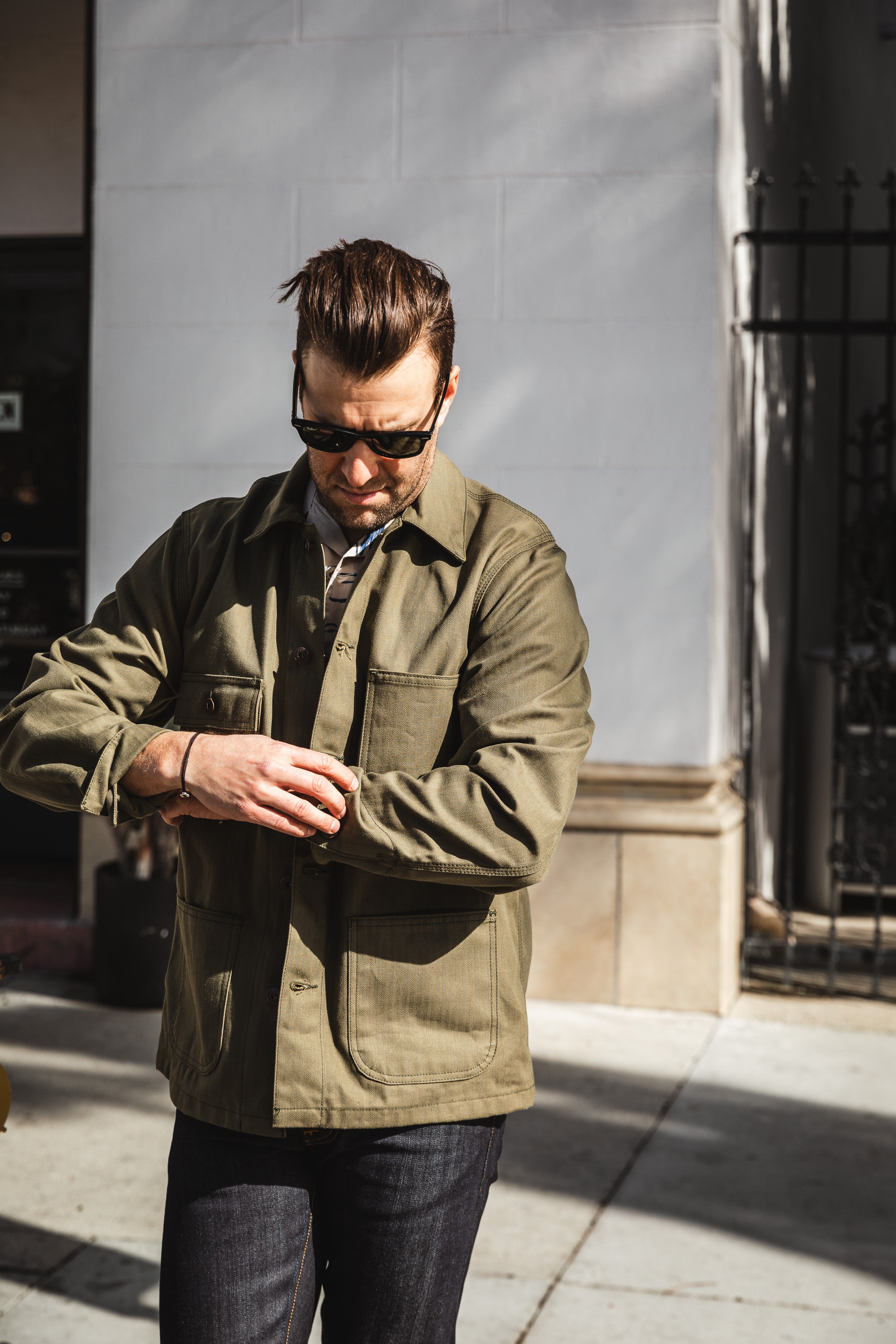 Naked & Famous - Chore Coat - Army HBT - Olive Drab