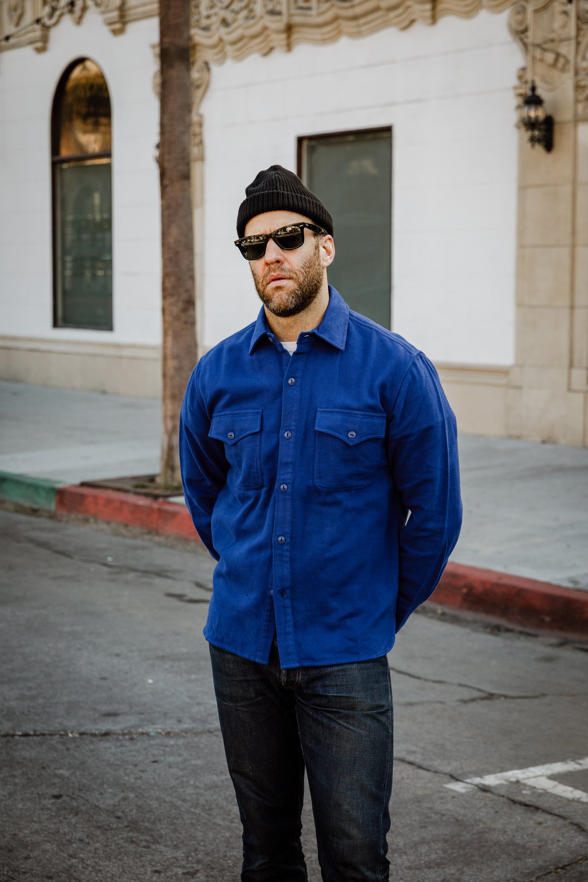 3sixteen - USN Overshirt - Cobalt Flannel