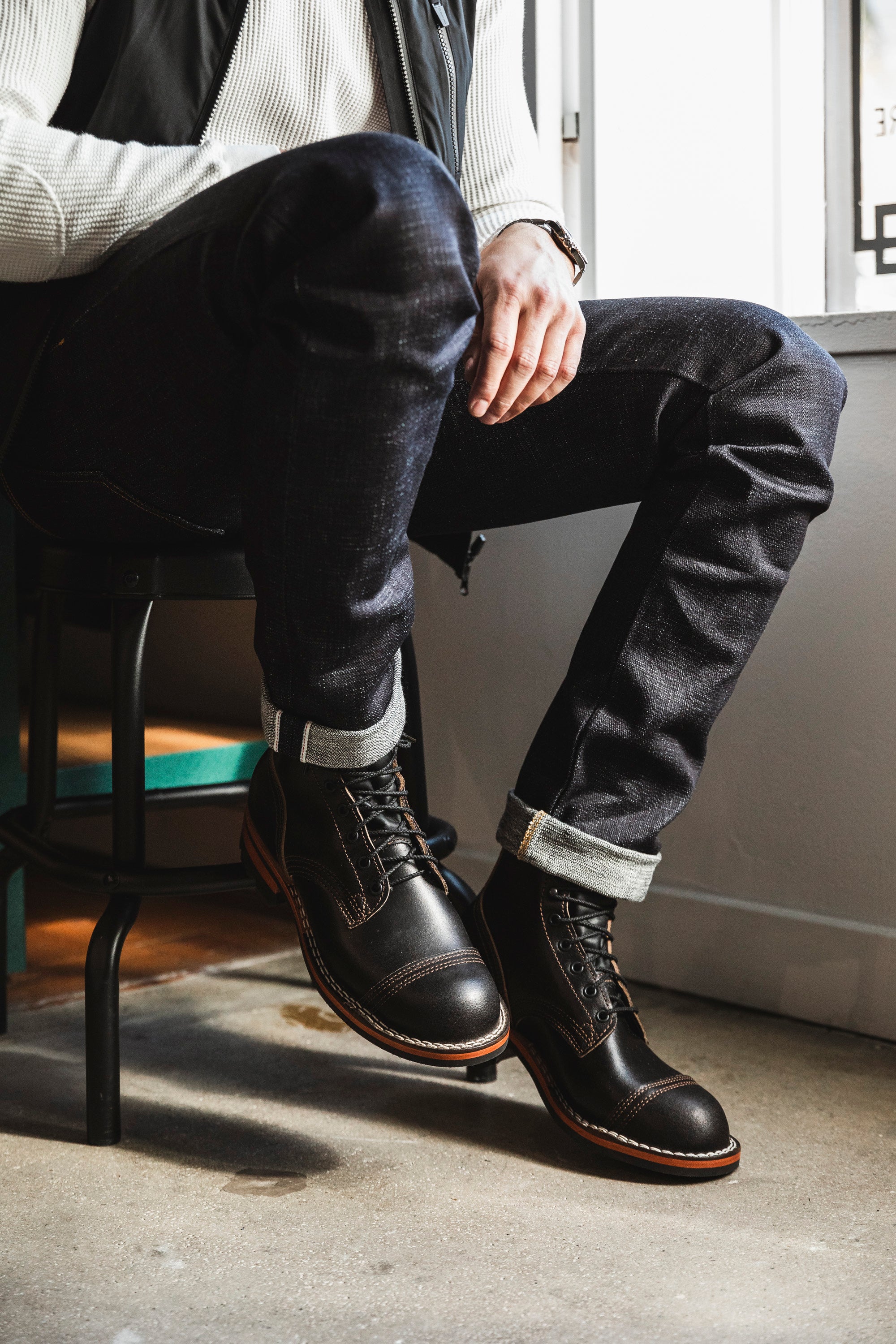 Nicks Boots - Triton Boot - Black Waxed Flesh (BS Exclusive - Stock Lands April '24)
