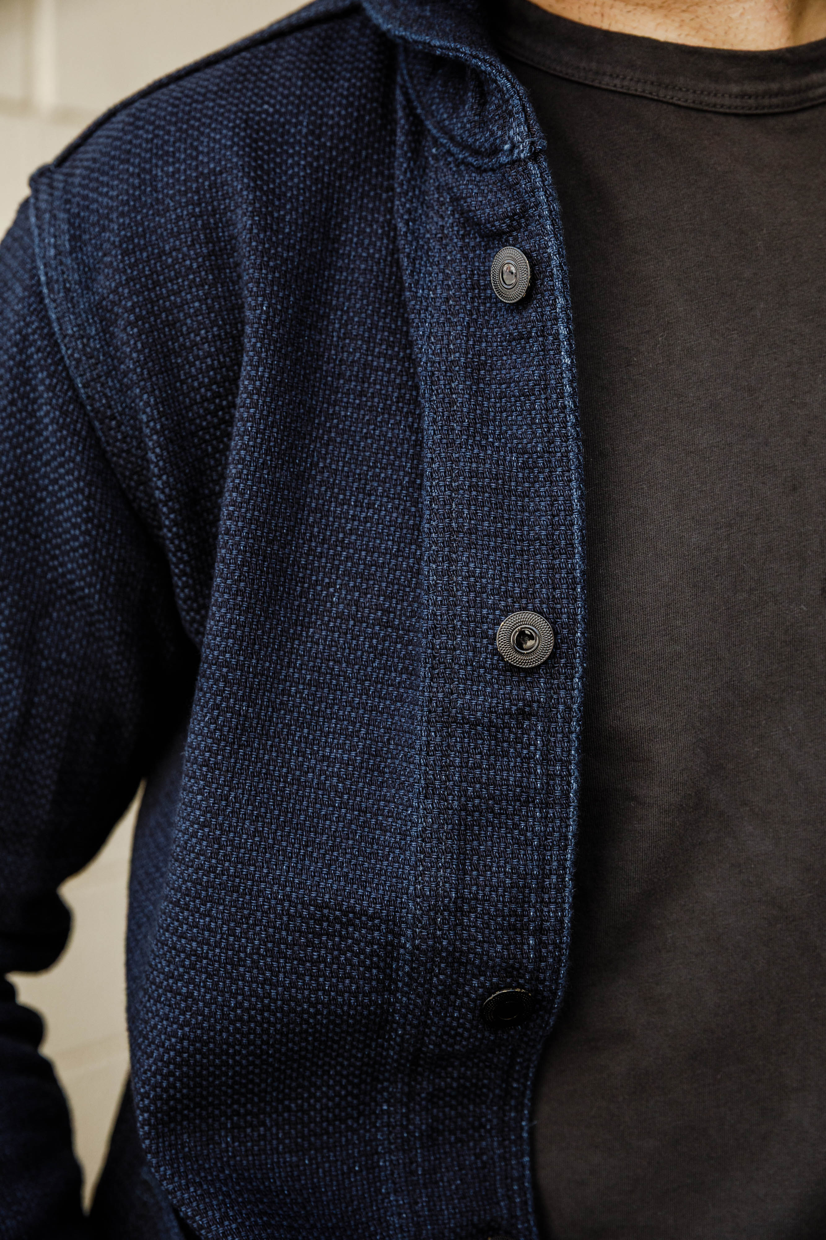 Momotaro - Indigo Dobby Coverall