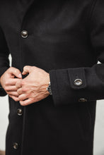 Momotaro - Heavy Melton Wool Sten Collar Coat - Black