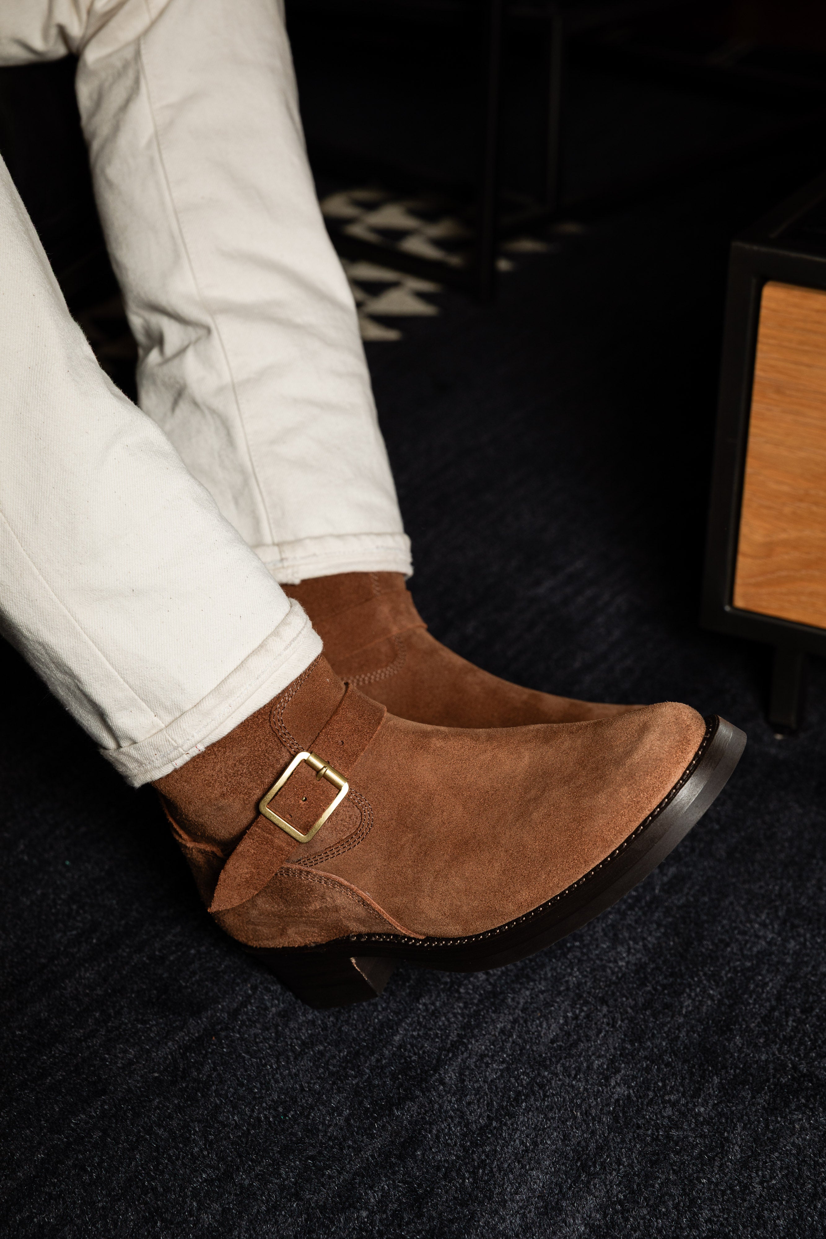 Addict Clothes - Steer Suede Engineer Boot - Brown