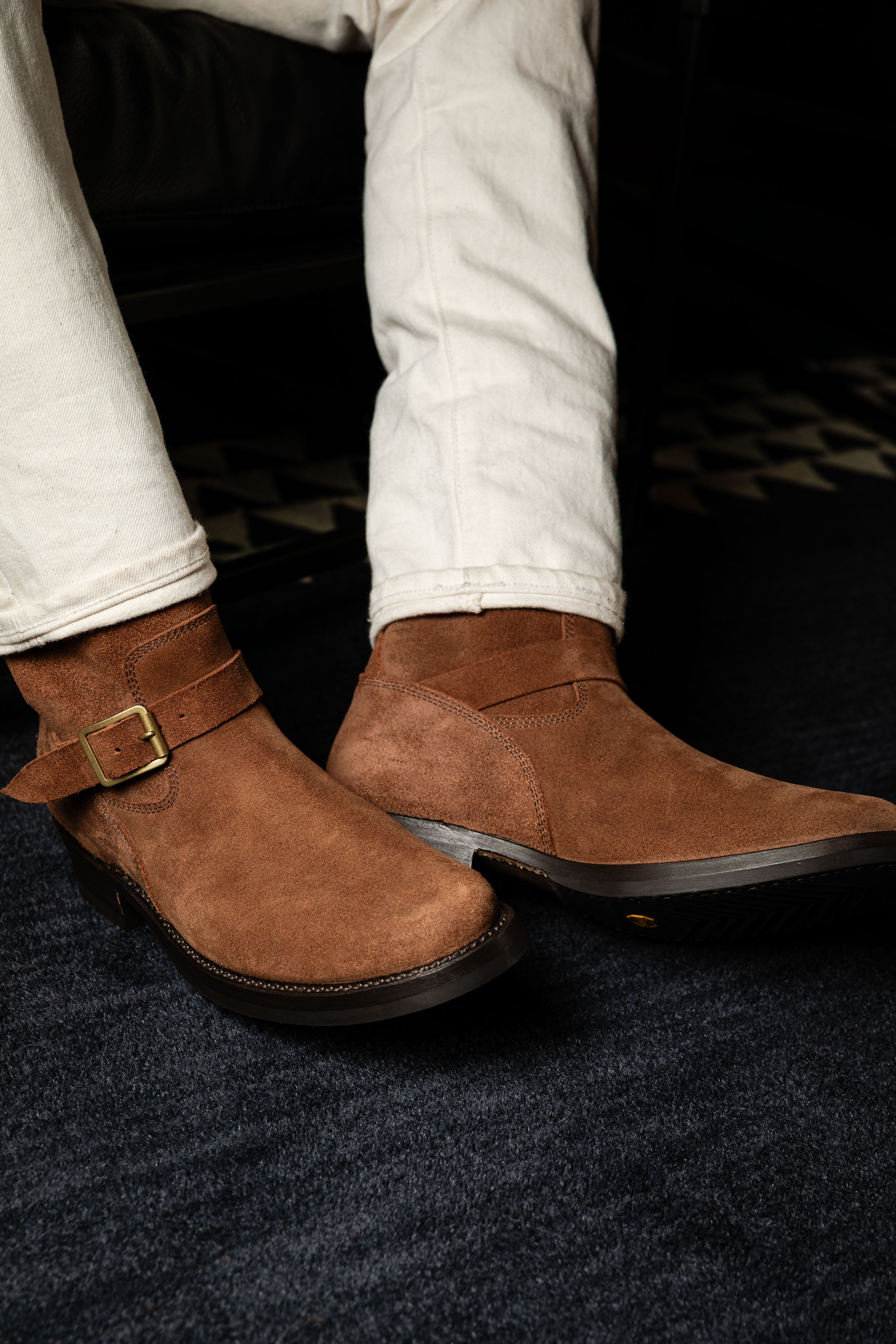 Addict Clothes - Steer Suede Engineer Boot - Brown