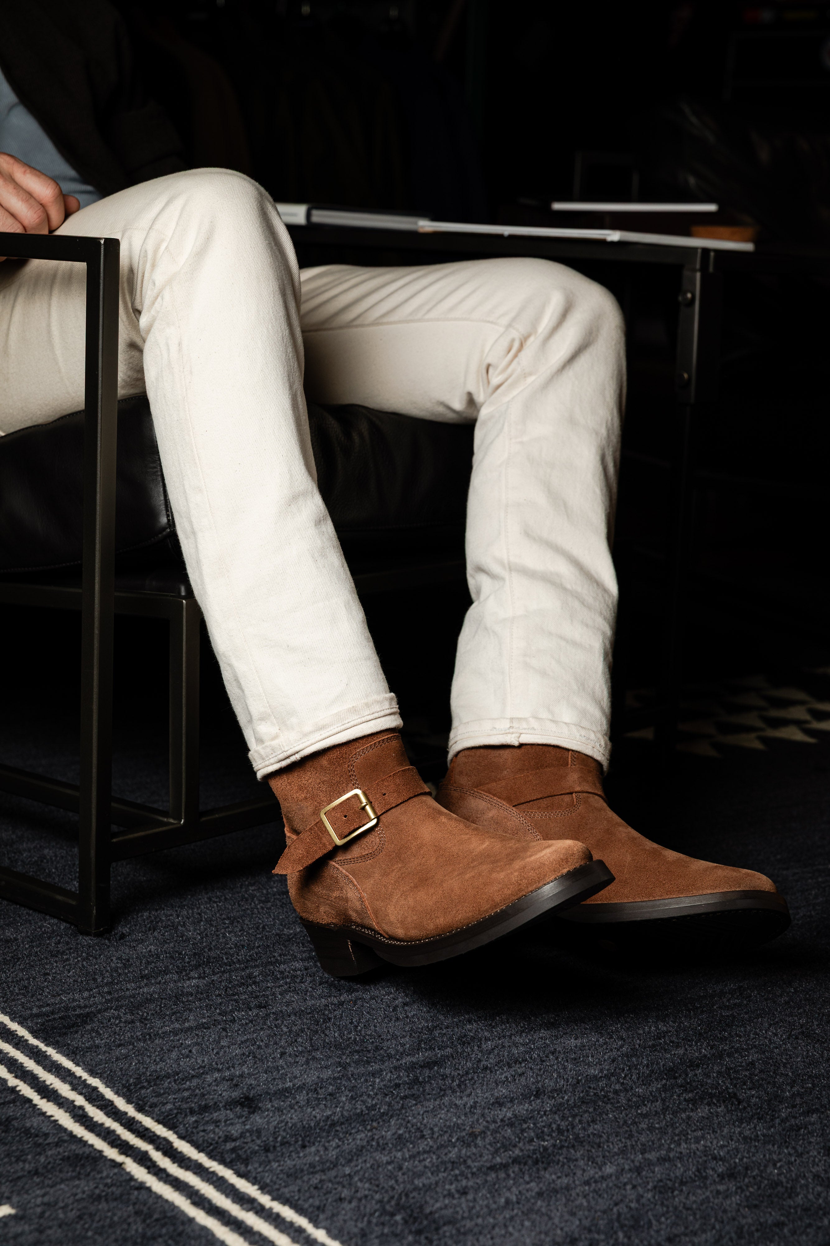 Addict Clothes - Steer Suede Engineer Boot - Brown