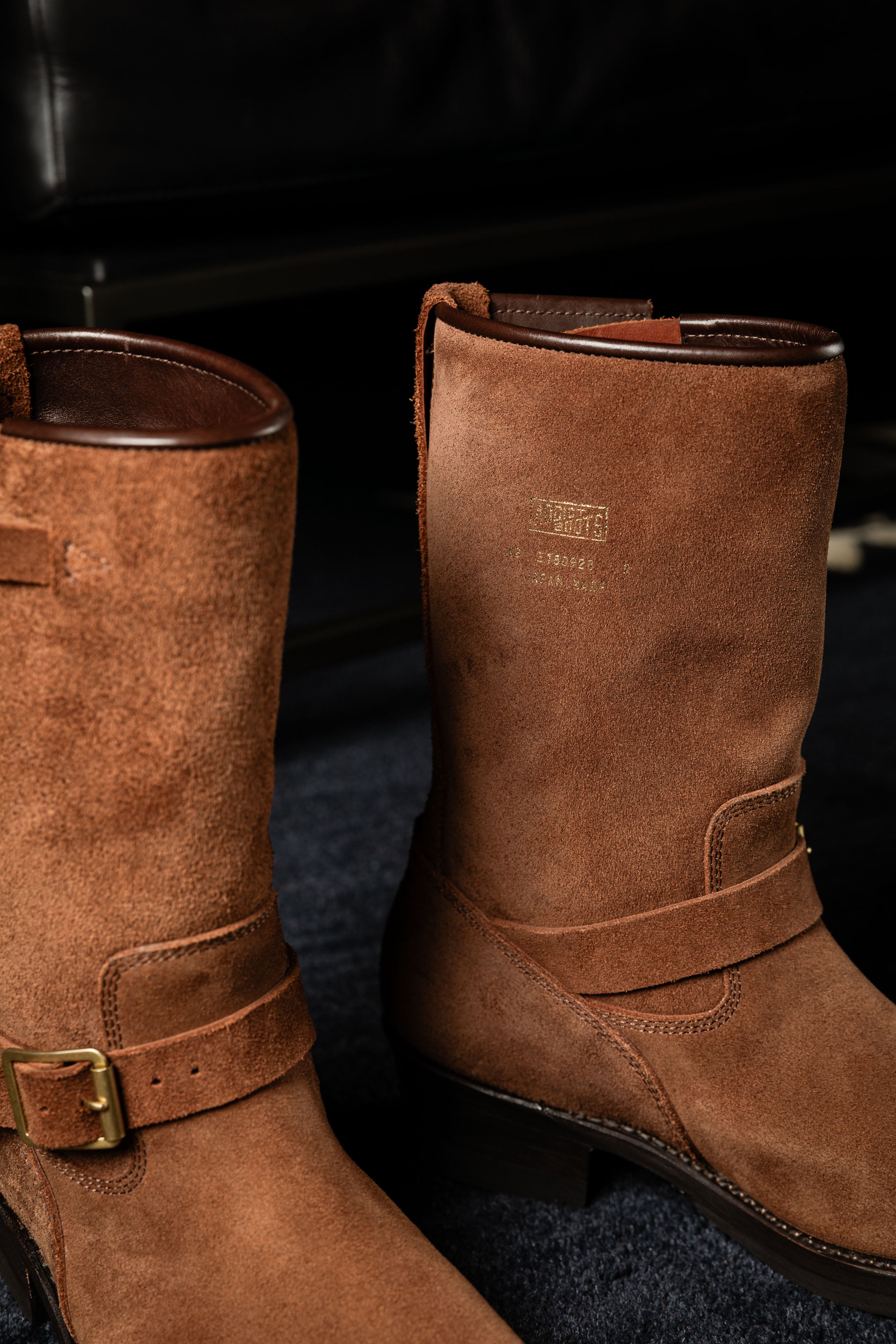 Addict Clothes - Steer Suede Engineer Boot - Brown