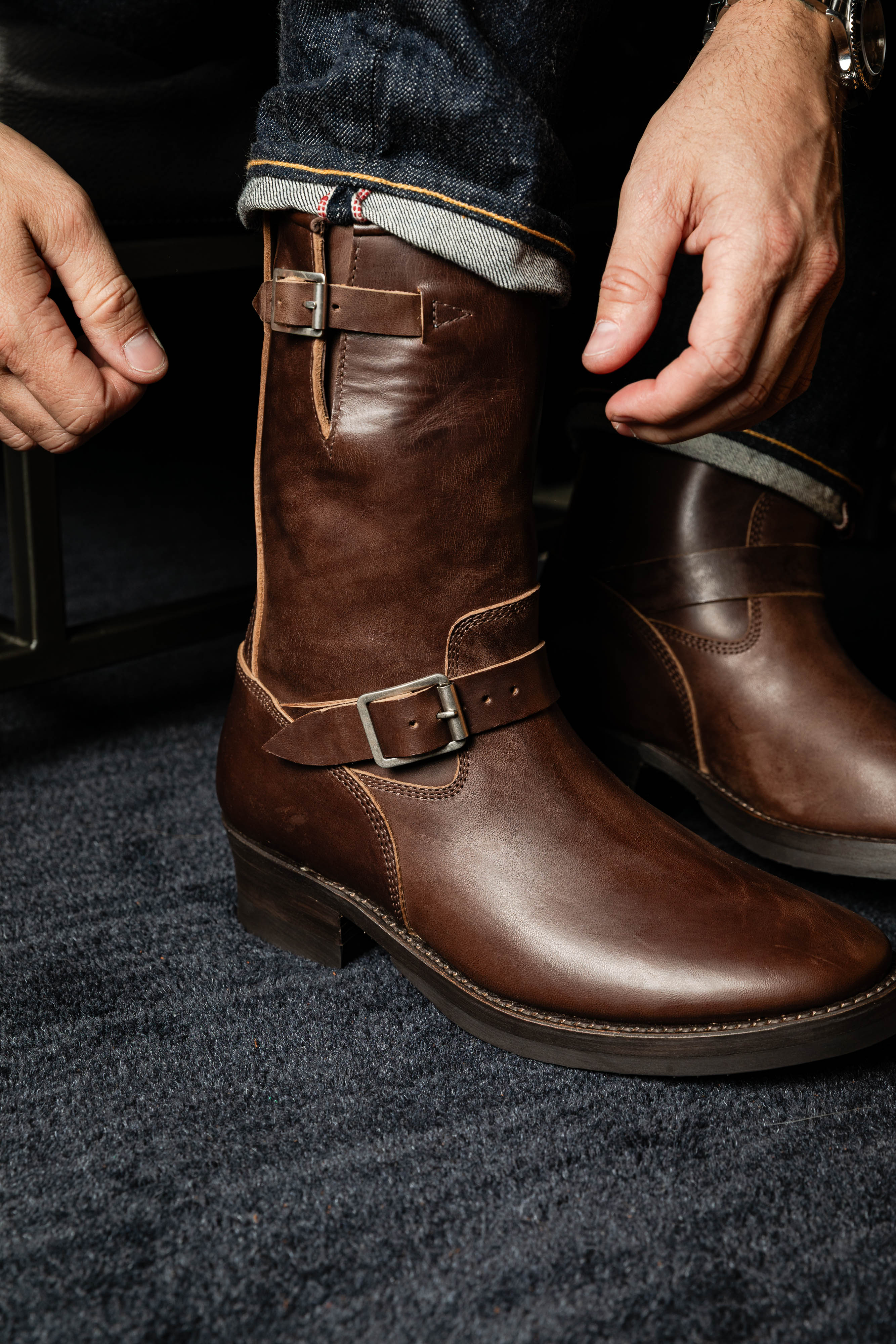 Addict Clothes - Horsebutt Engineer Boot - Brown
