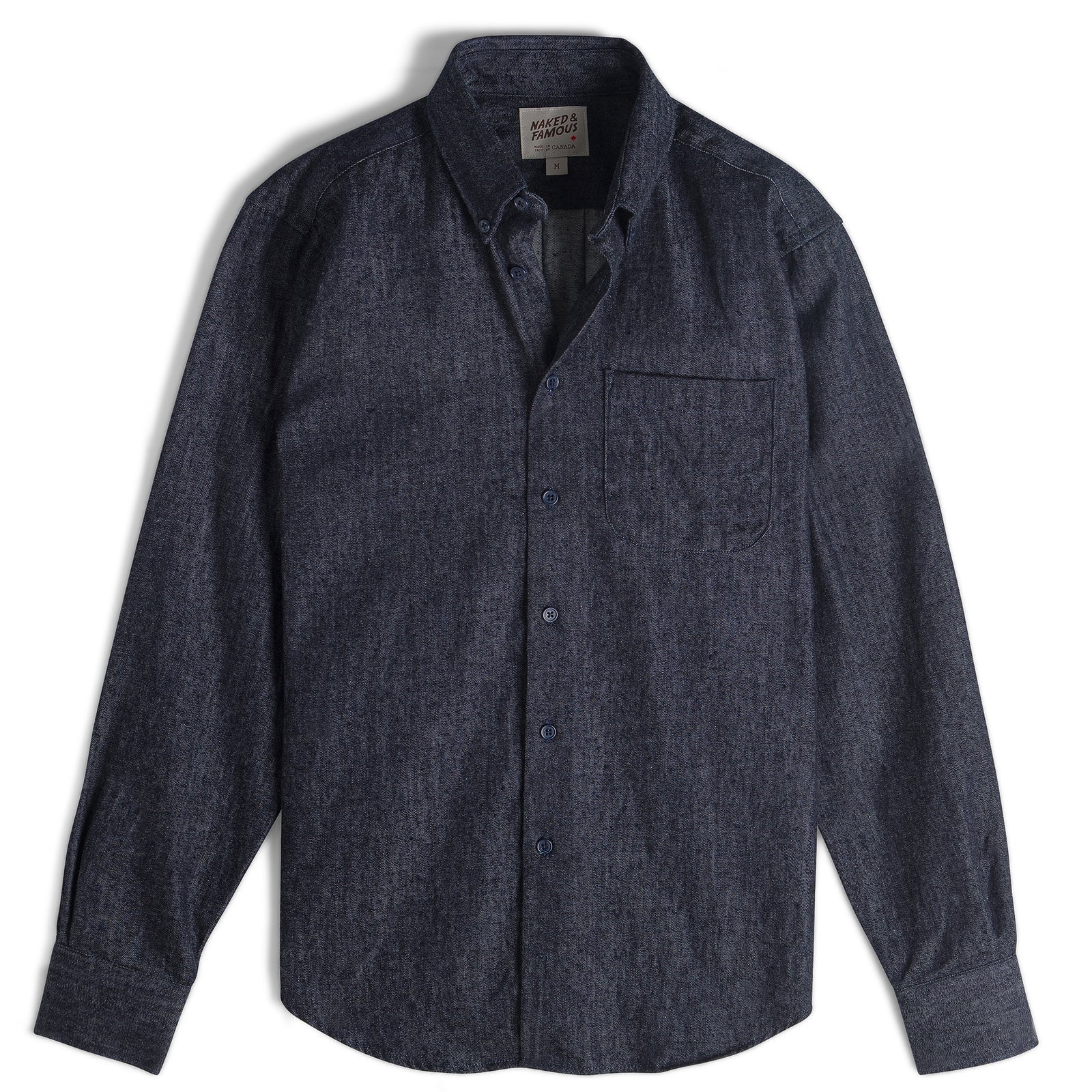 NAKED & FAMOUS sale DENIM SLUBBY BUFFALO CHECK WORK SHIRT MEN’S SMALL