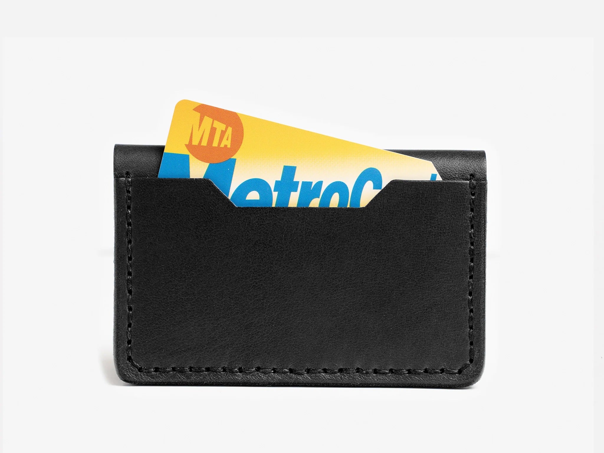 Billykirk - Leather Bi-Fold Card Case - Black